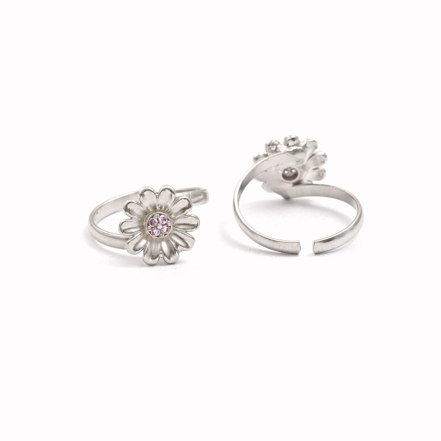 The Blossom Gleam Silver Toe Ring - Vinayak - House of Silver
