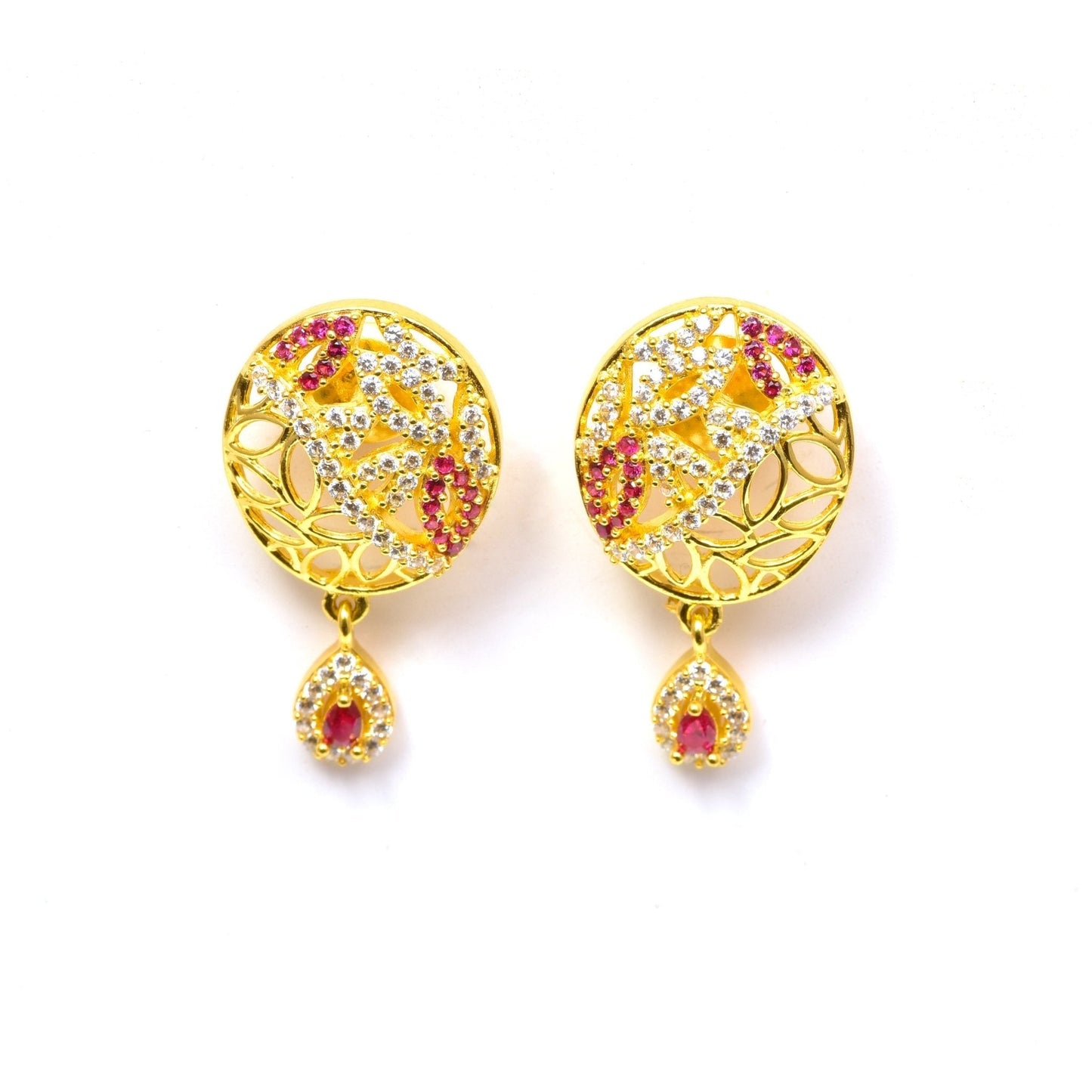 The Blush Bouquet Zirconia Necklace Set - Vinayak - House of Silver