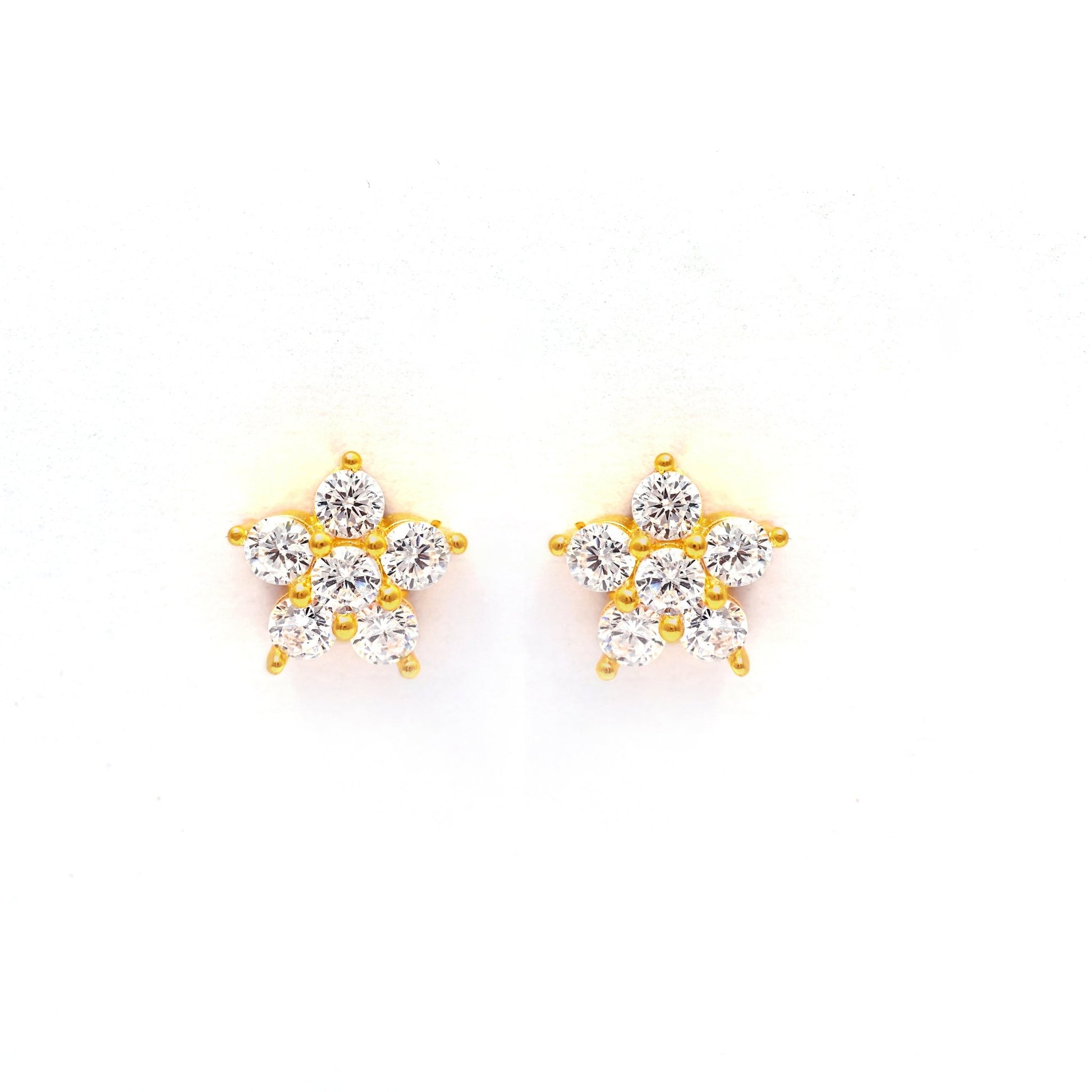 The Classic Crystal Blossom Earrings - Vinayak - House of Silver