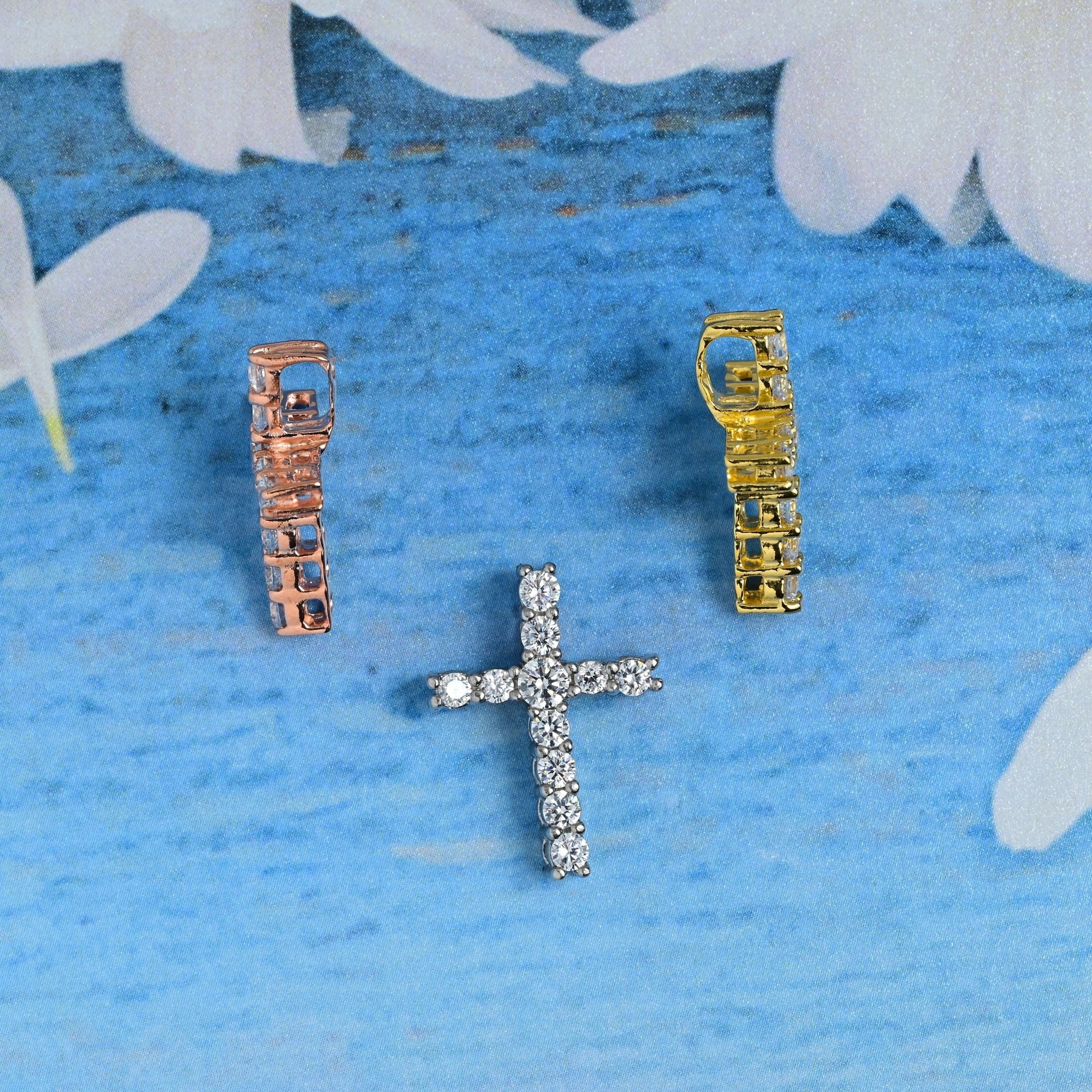 The Cross Zirconia Pendant - Vinayak - House of Silver