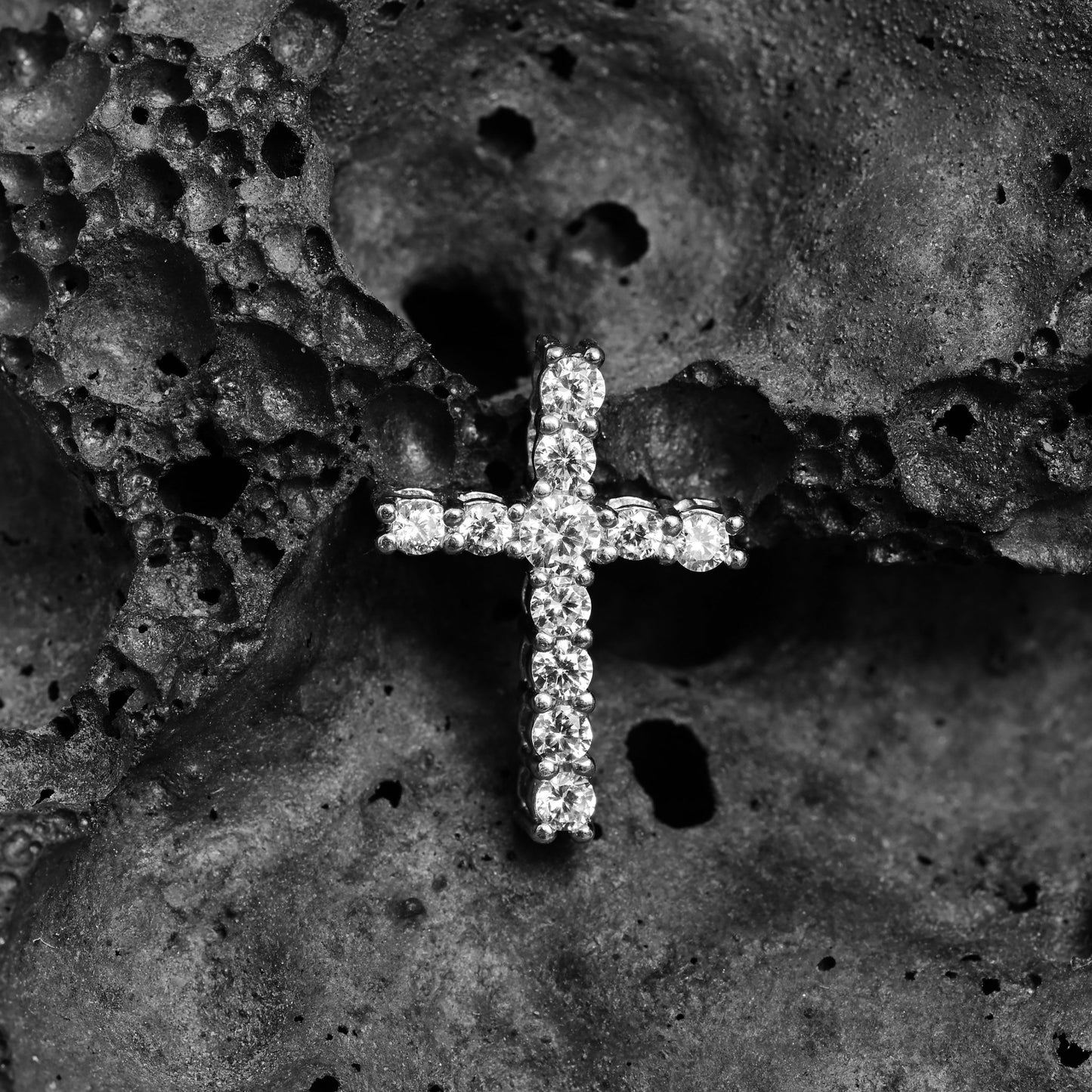 The Cross Zirconia Pendant - Vinayak - House of Silver