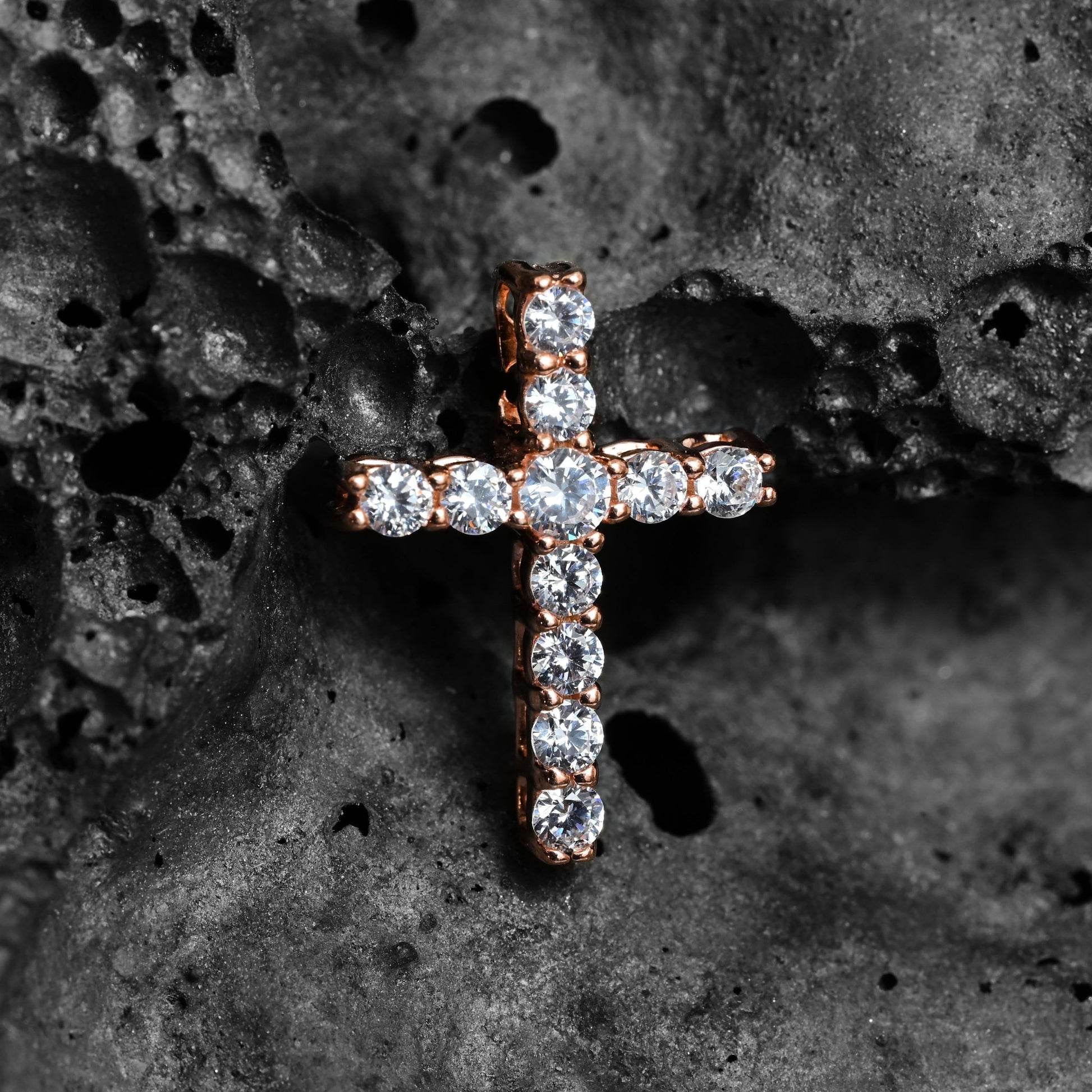 The Cross Zirconia Pendant - Vinayak - House of Silver