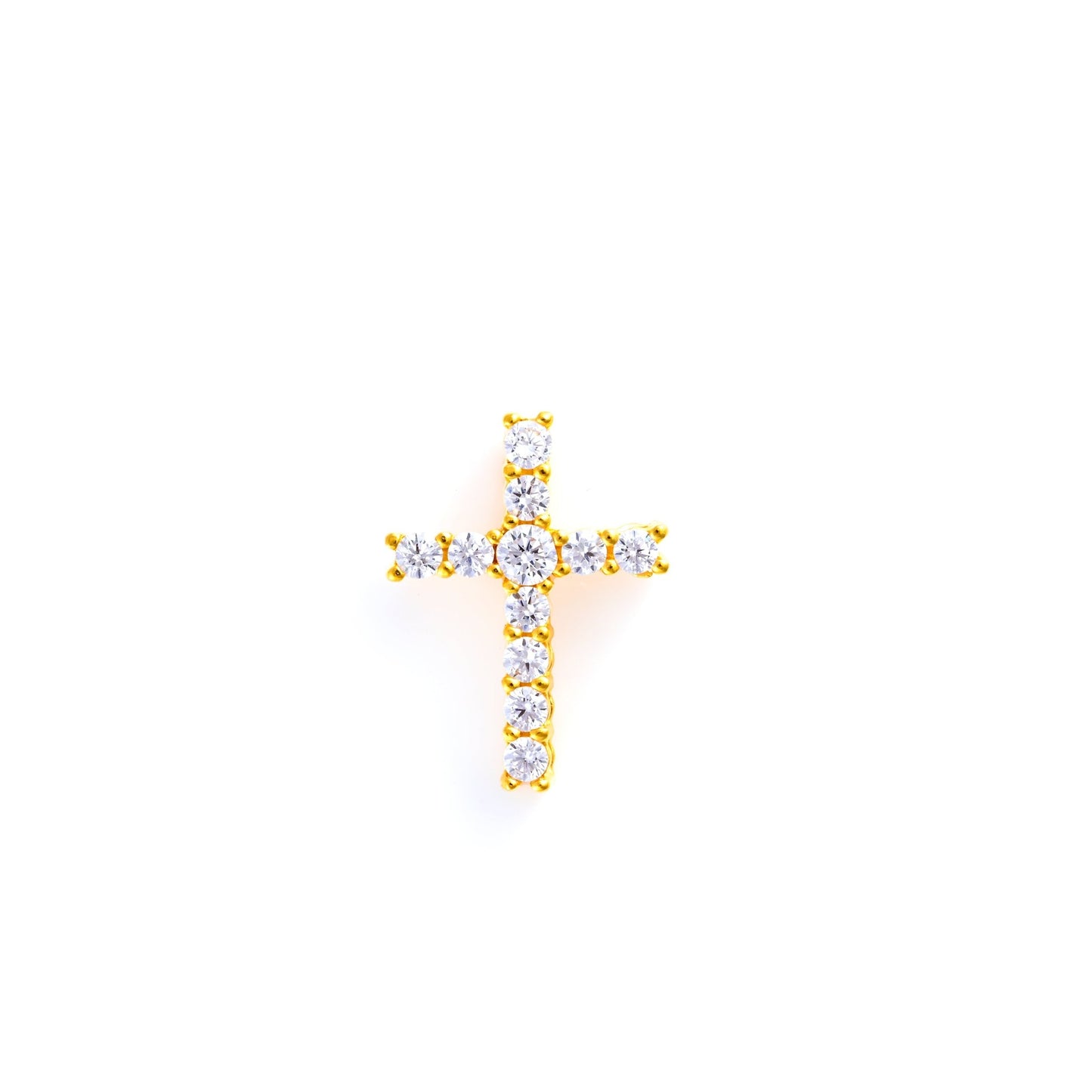 The Cross Zirconia Pendant - Vinayak - House of Silver
