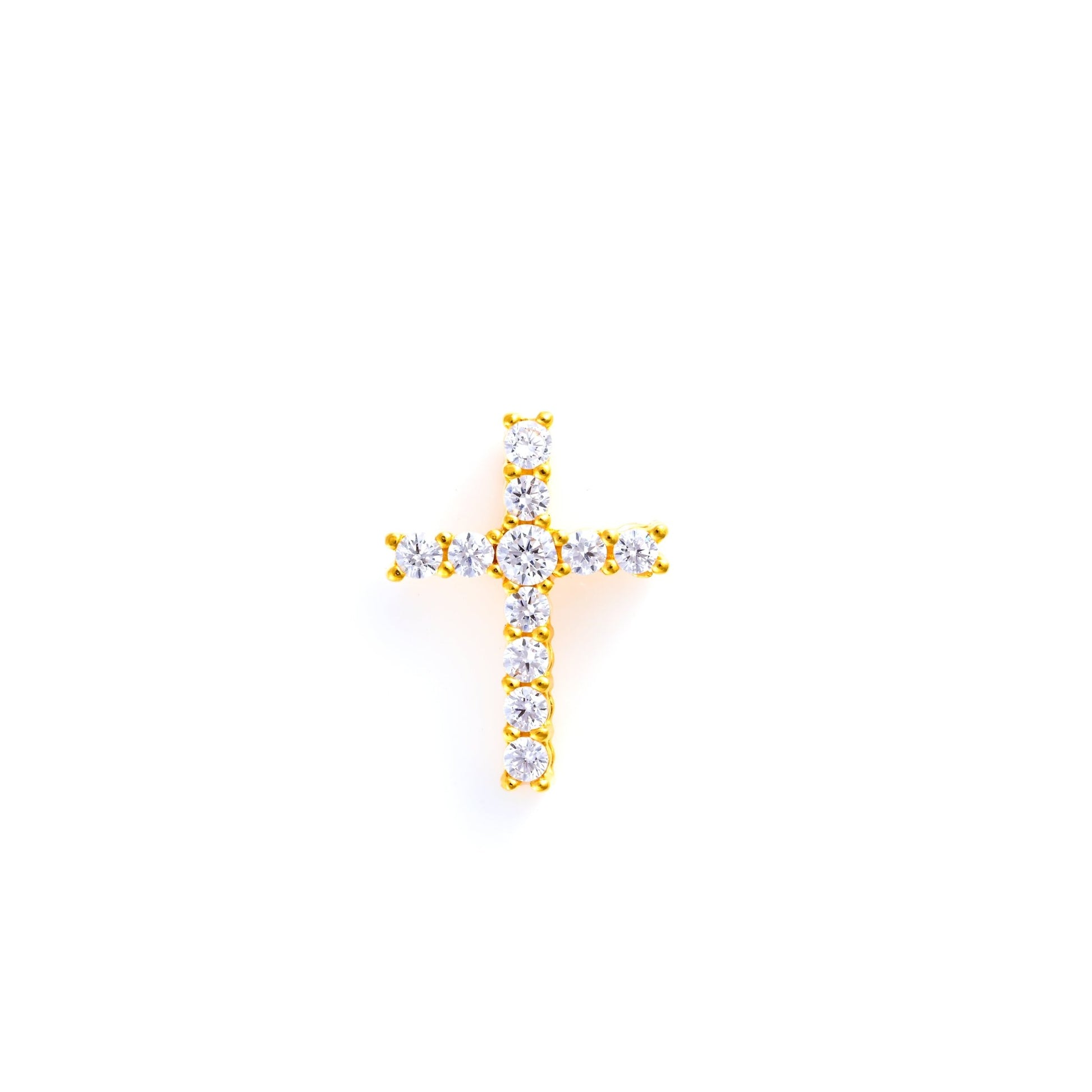 The Cross Zirconia Pendant - Vinayak - House of Silver