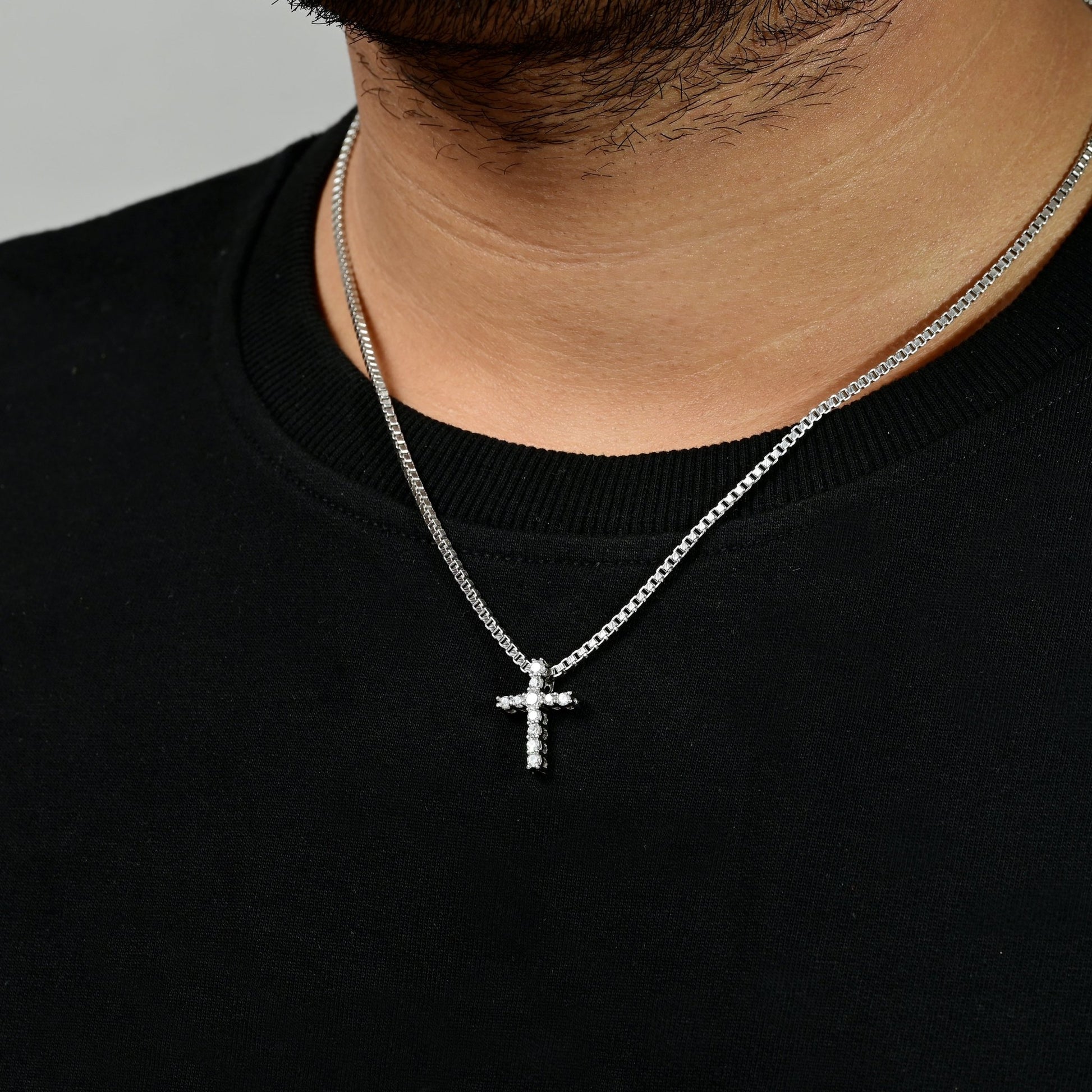 The Cross Zirconia Pendant - Vinayak - House of Silver