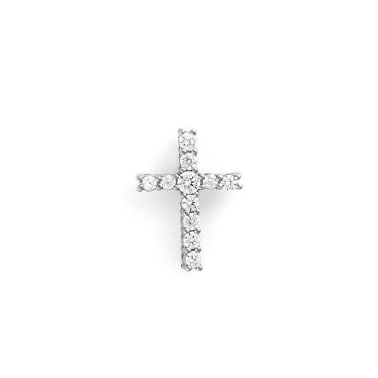 The Cross Zirconia Pendant - Vinayak - House of Silver