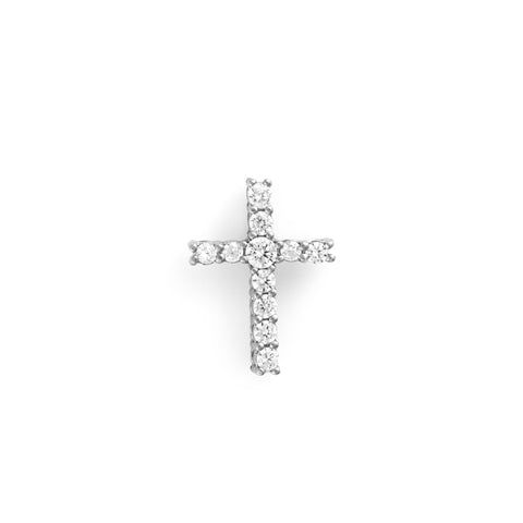 The Silver Cross Zirconia Pendant