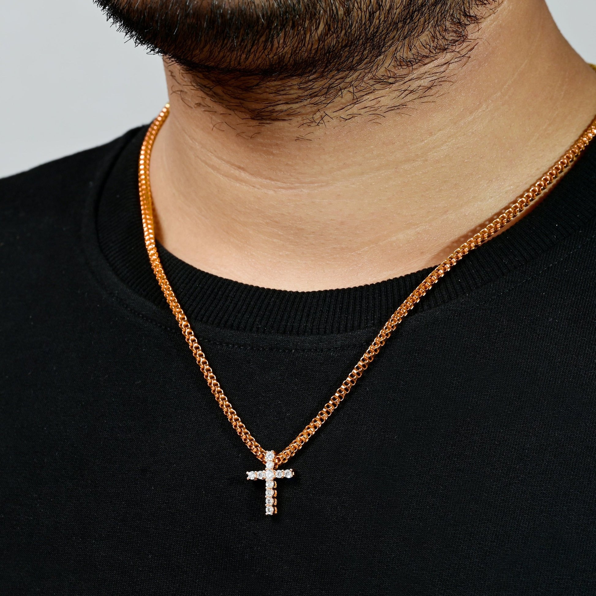 The Cross Zirconia Pendant - Vinayak - House of Silver