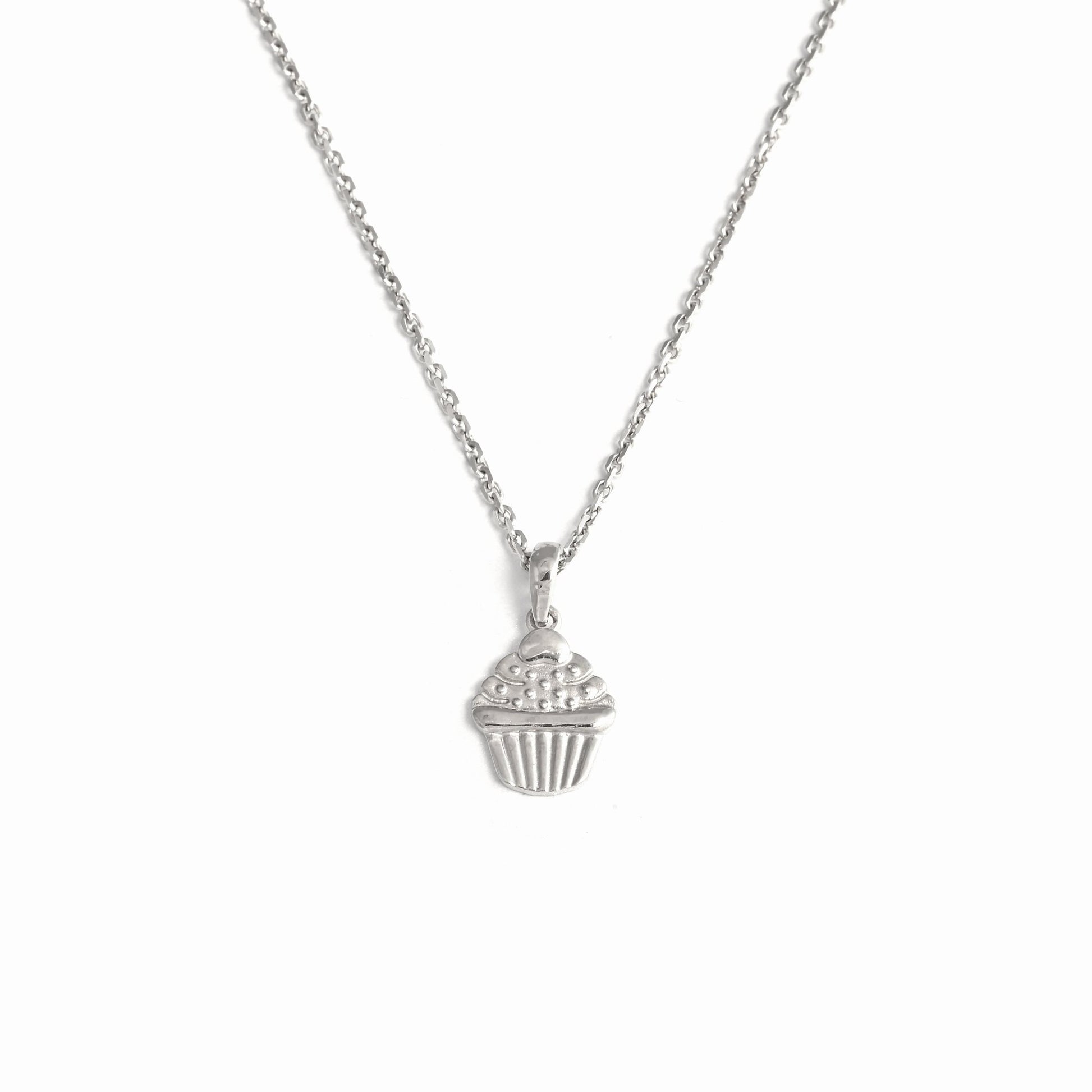 The Cupcake Charm Silver Necklace Set - Vinayak - House of Silver