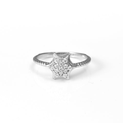 The Dainty Sparkle Zirconia Silver Ring