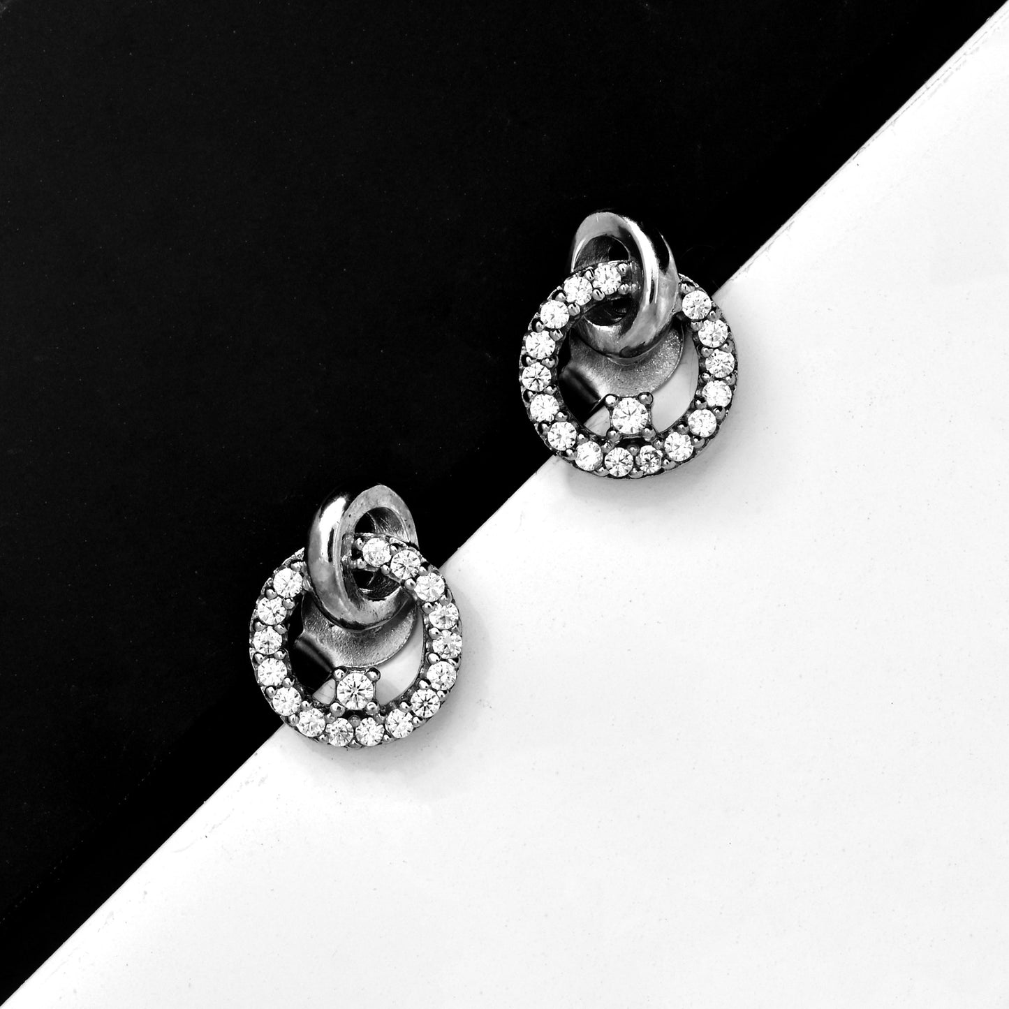 The Dual Radiance Earrings - Vinayak - House of Silver