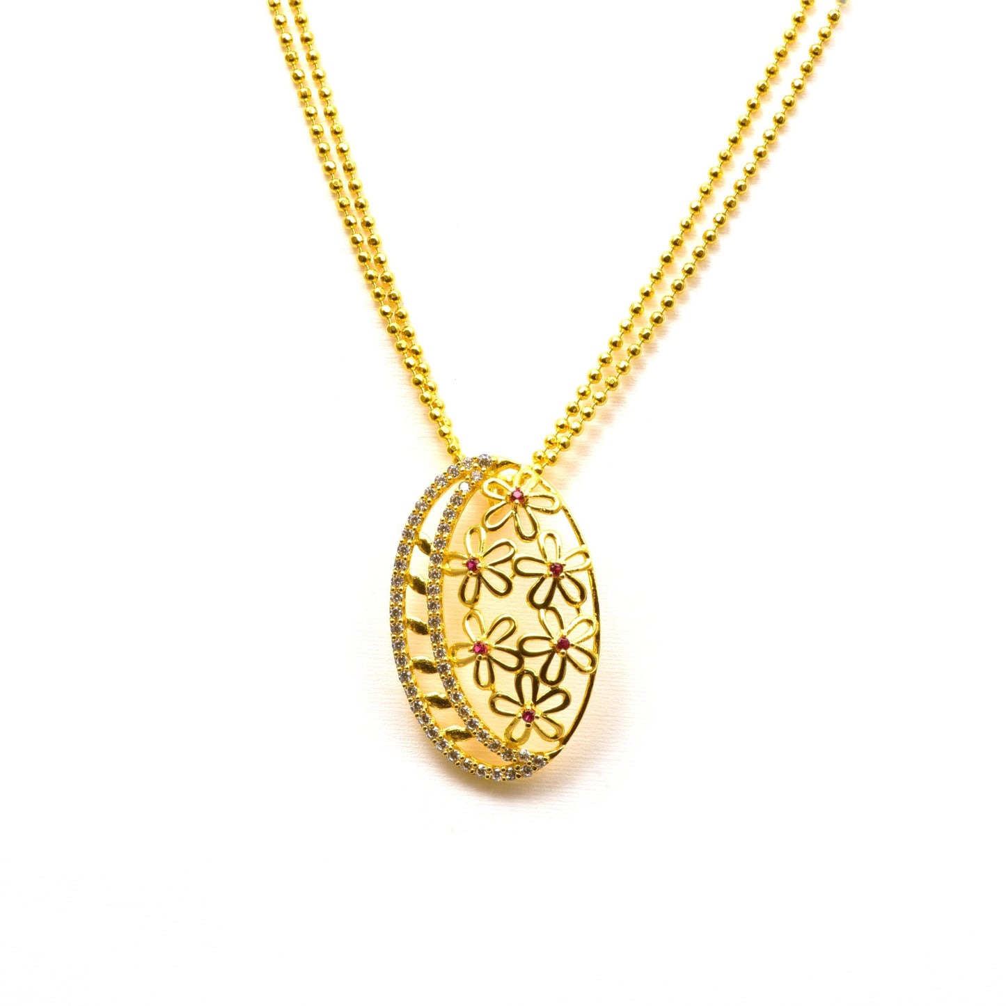 The Floral Radiance Necklace Set - Vinayak - House of Silver