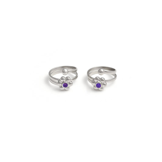 The Floral Whim Spin Toe Ring - Vinayak - House of Silver