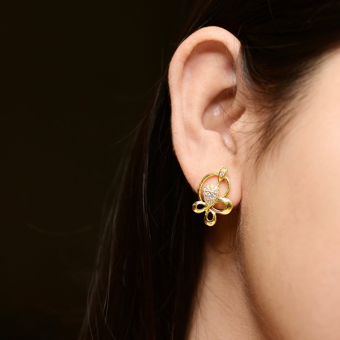 The Fluttering Elegance Earrings - Vinayak - House of Silver