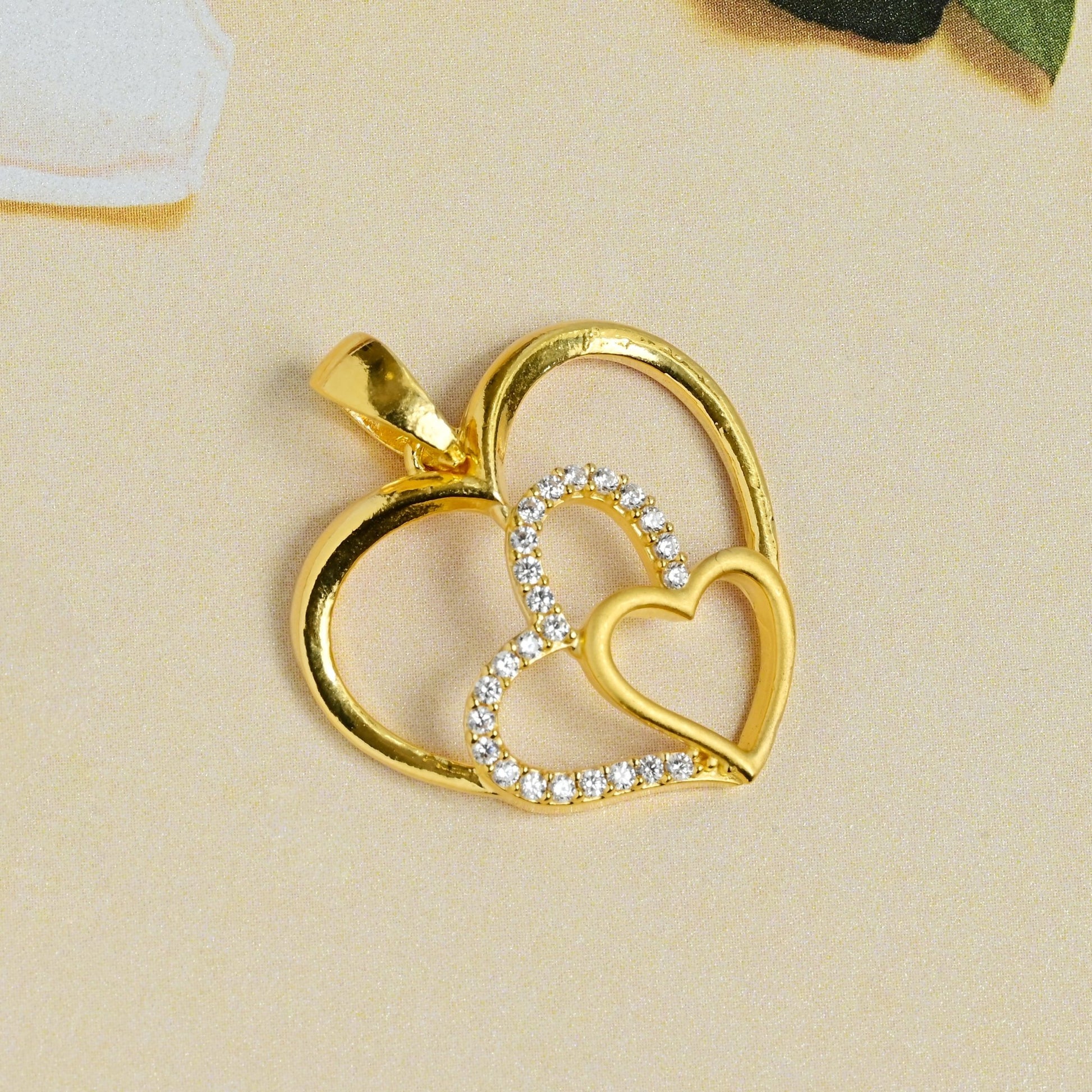 The Love Saga Zirconia Pendant - Vinayak - House of Silver