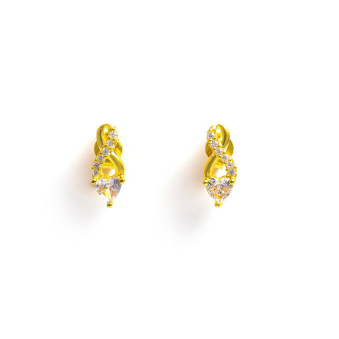 The Love Spark Solitaire Stud Earrings
