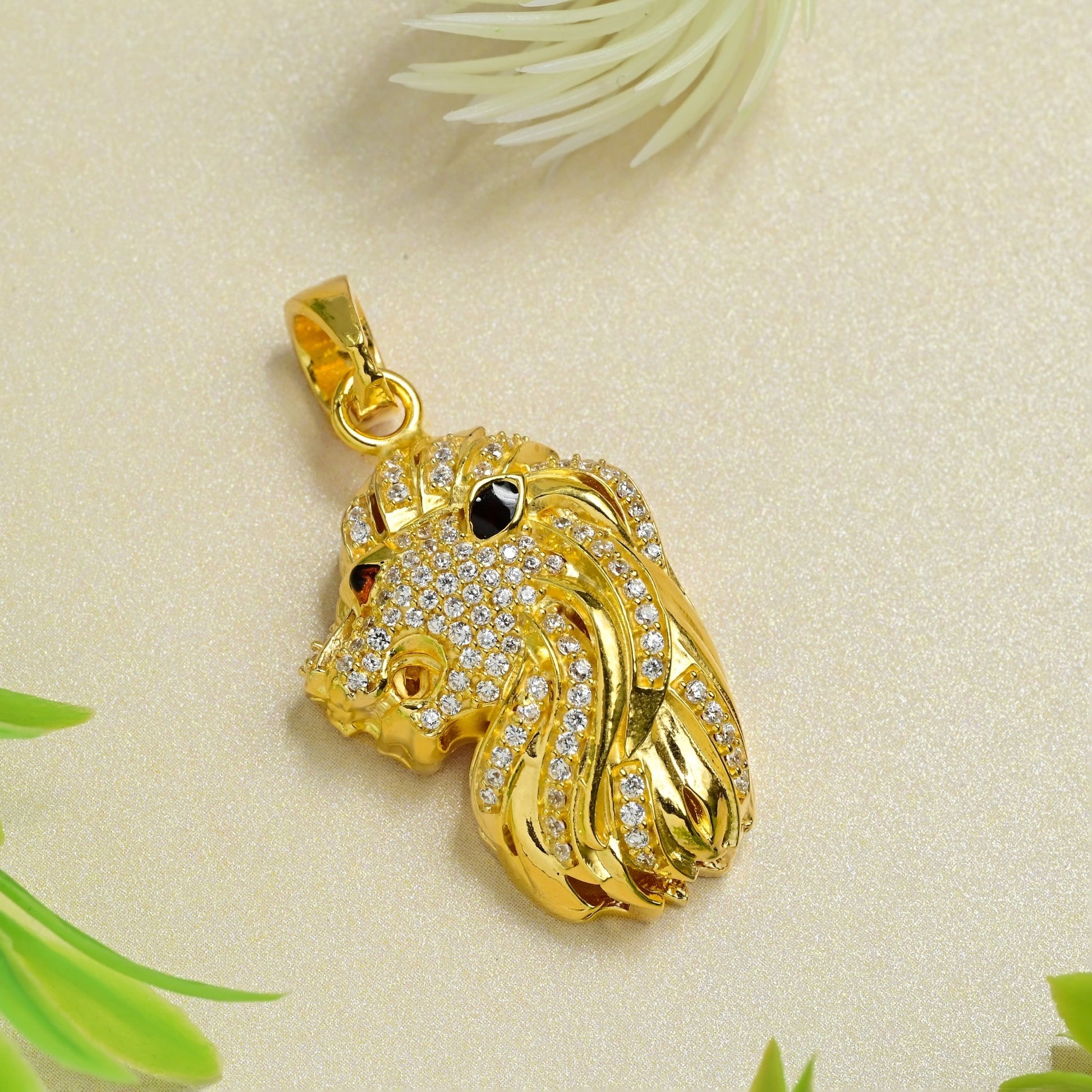 The Majestic Mane Zirconia Pendant - Vinayak - House of Silver