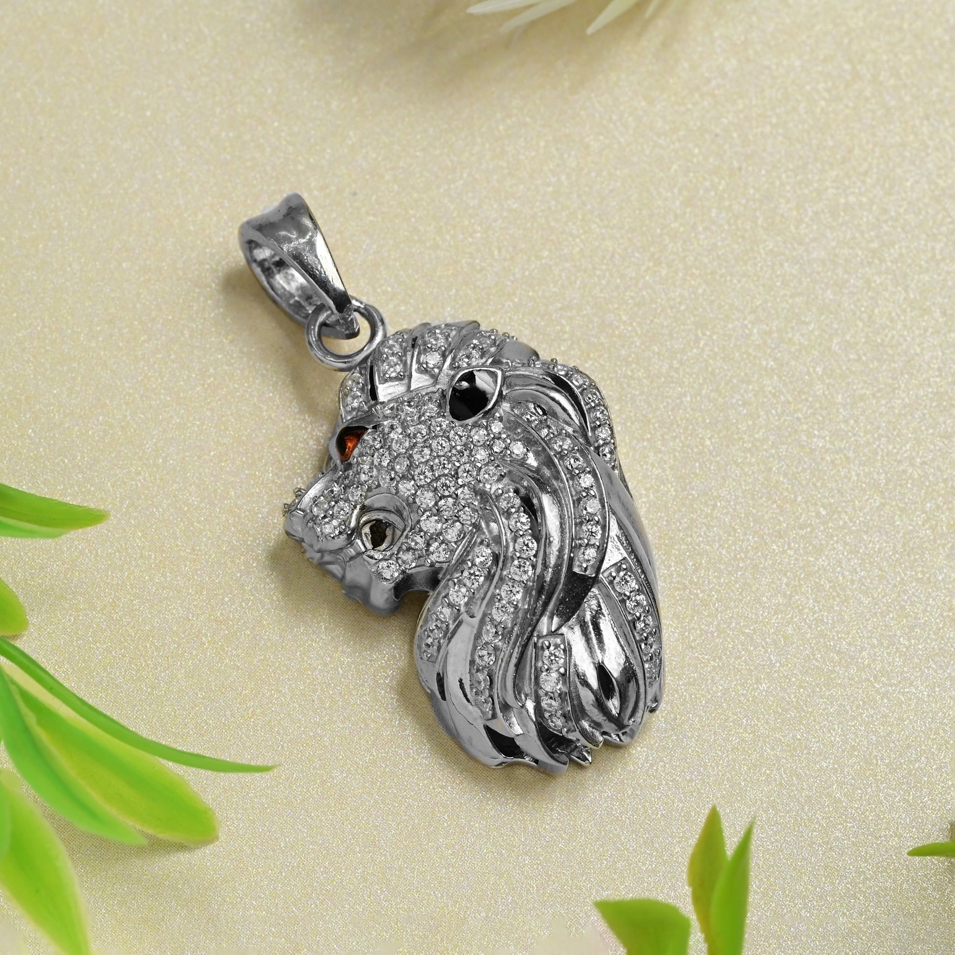 The Majestic Mane Zirconia Pendant - Vinayak - House of Silver