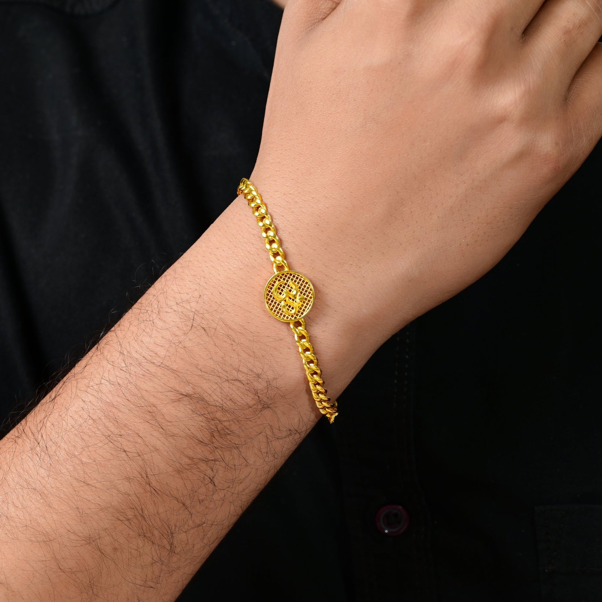 The Om Chained Bracelet - Vinayak - House of Silver