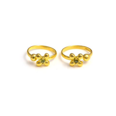 The Petite Floral Spin Toe Ring