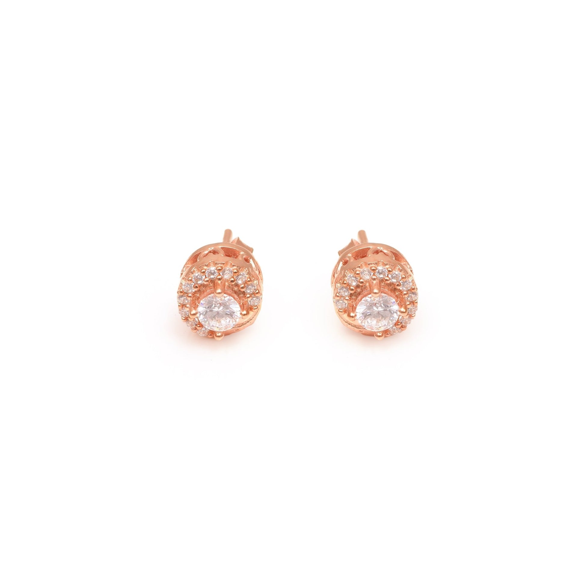 The Radiant Halo Earrings - Vinayak - House of Silver