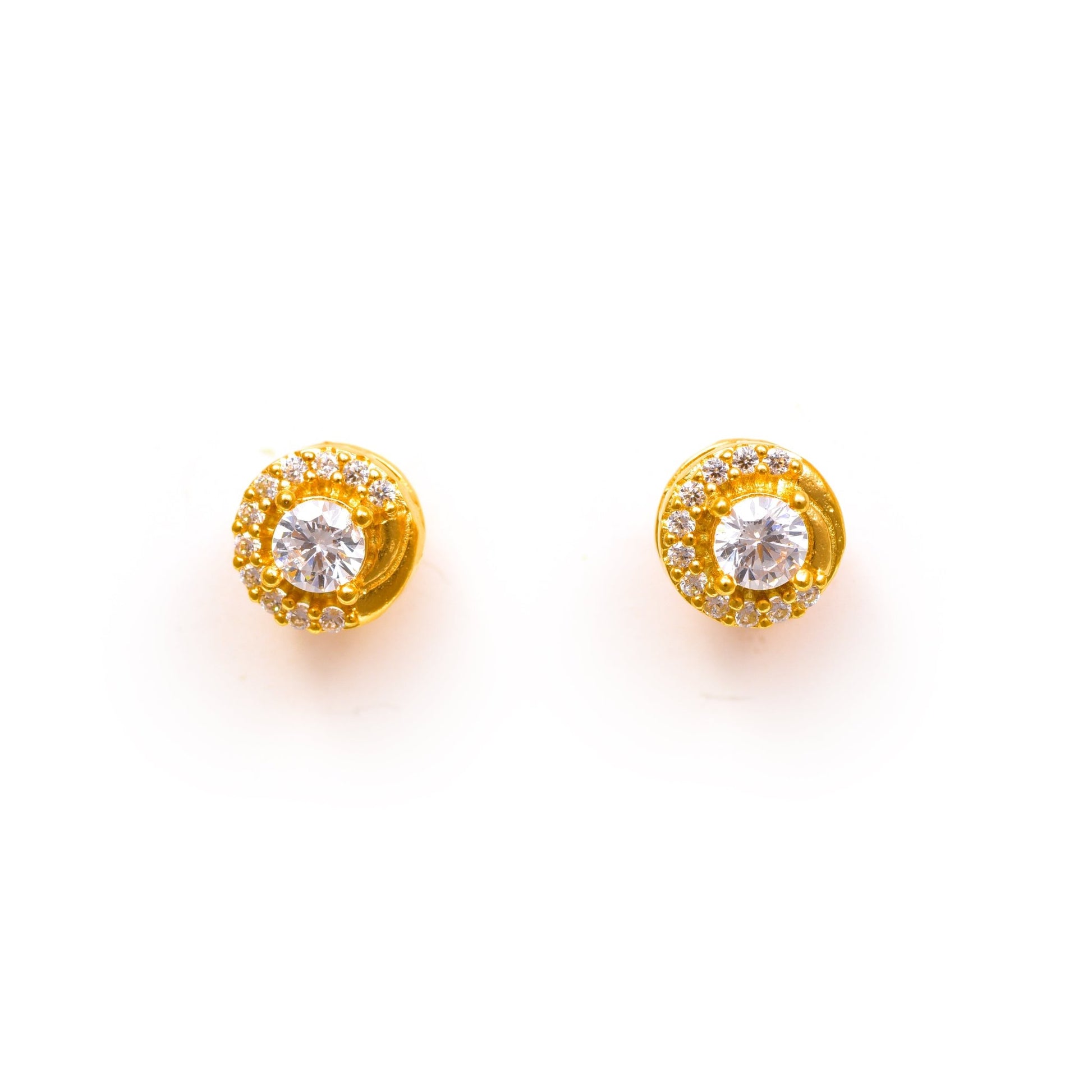 The Radiant Halo Earrings - Vinayak - House of Silver