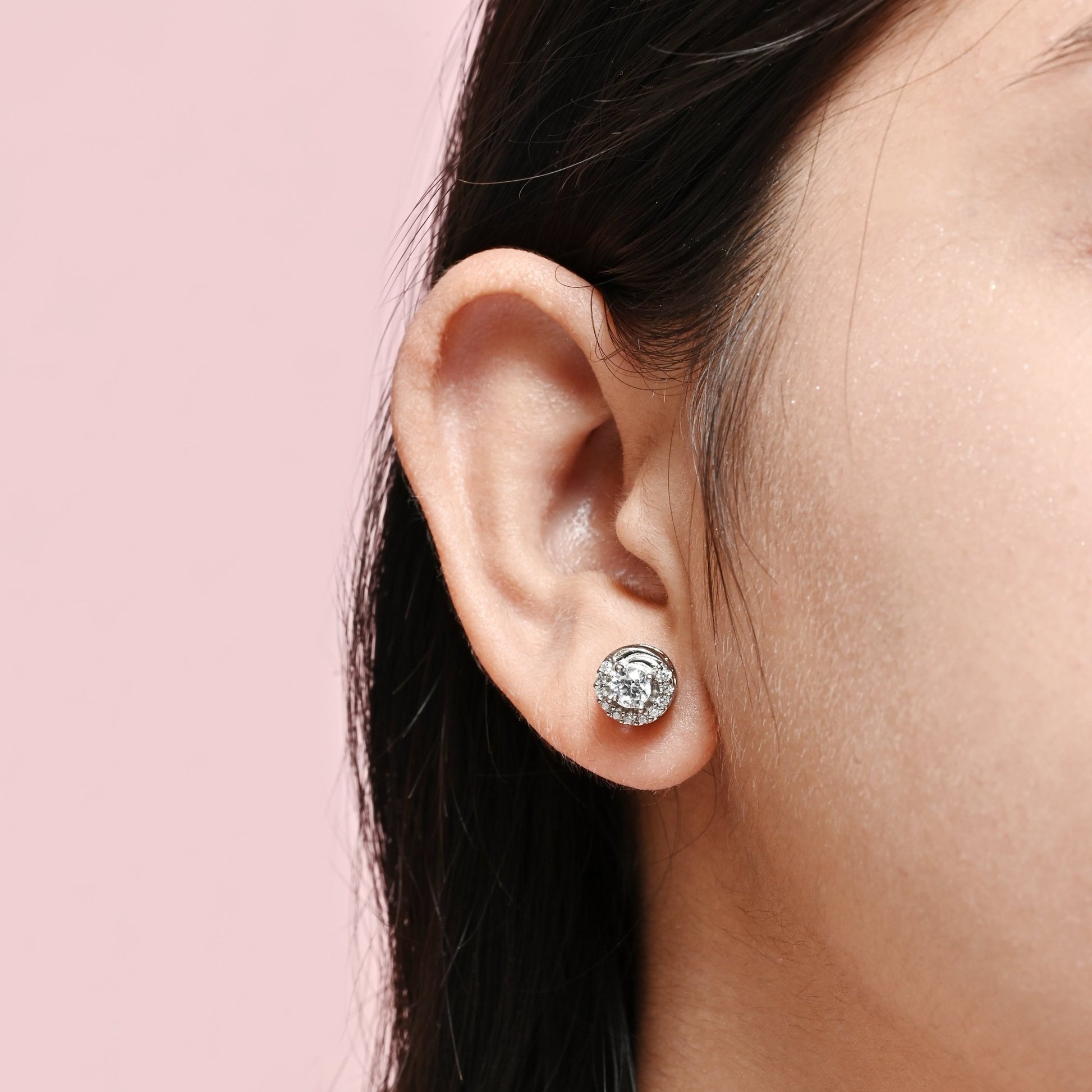 The Radiant Halo Earrings - Vinayak - House of Silver