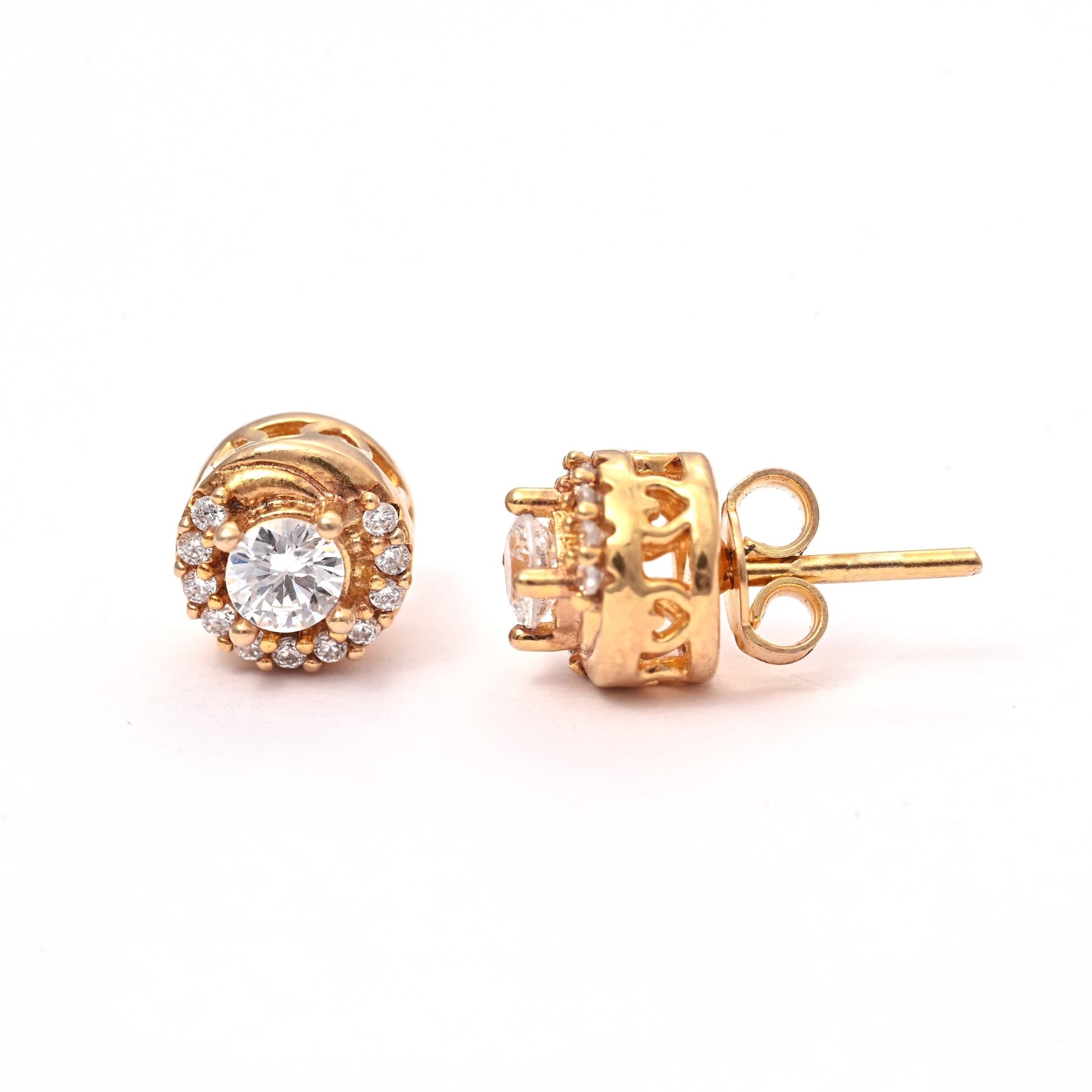 The Radiant Halo Earrings - Vinayak - House of Silver