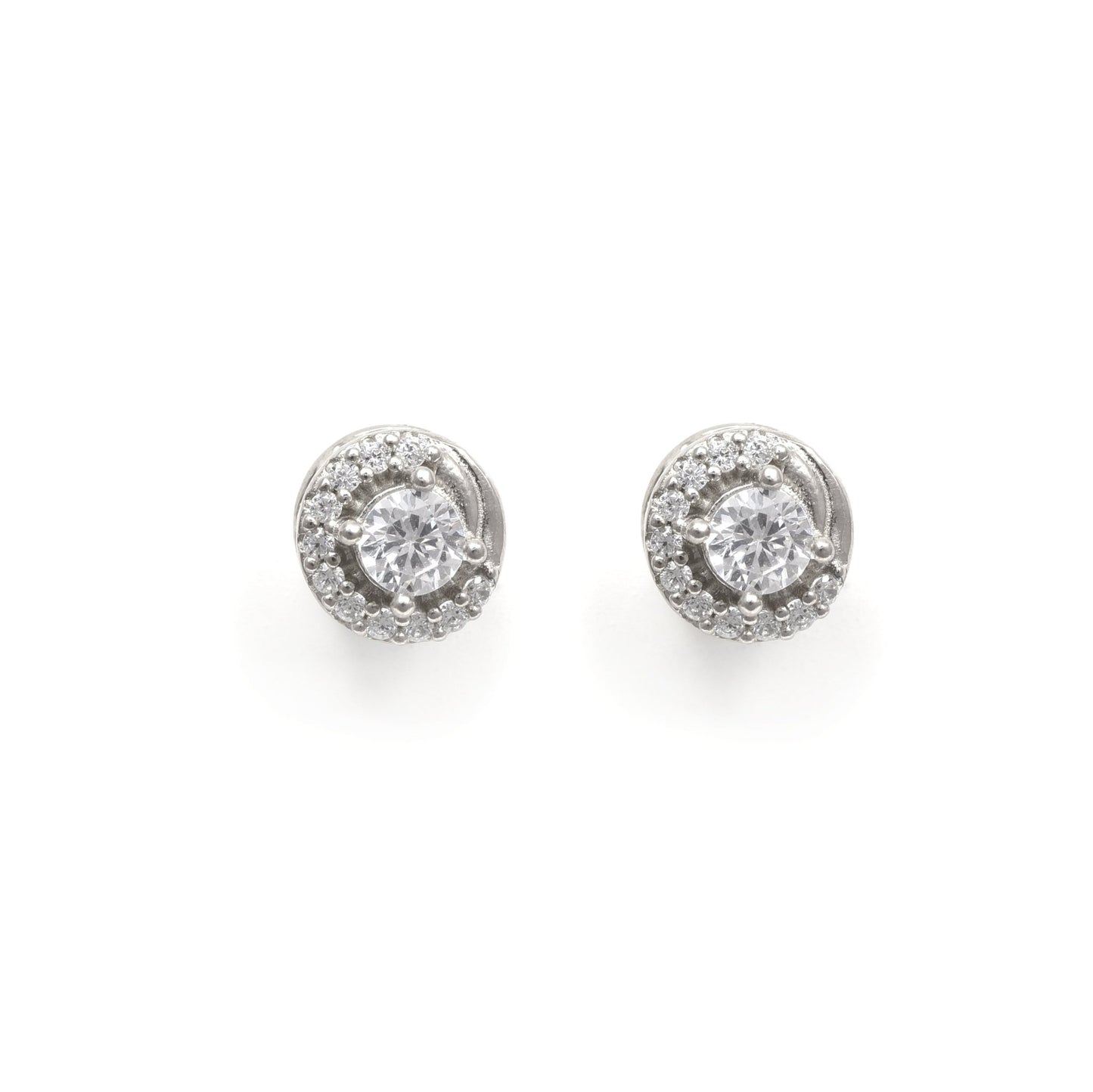 The Radiant Halo Earrings - Vinayak - House of Silver