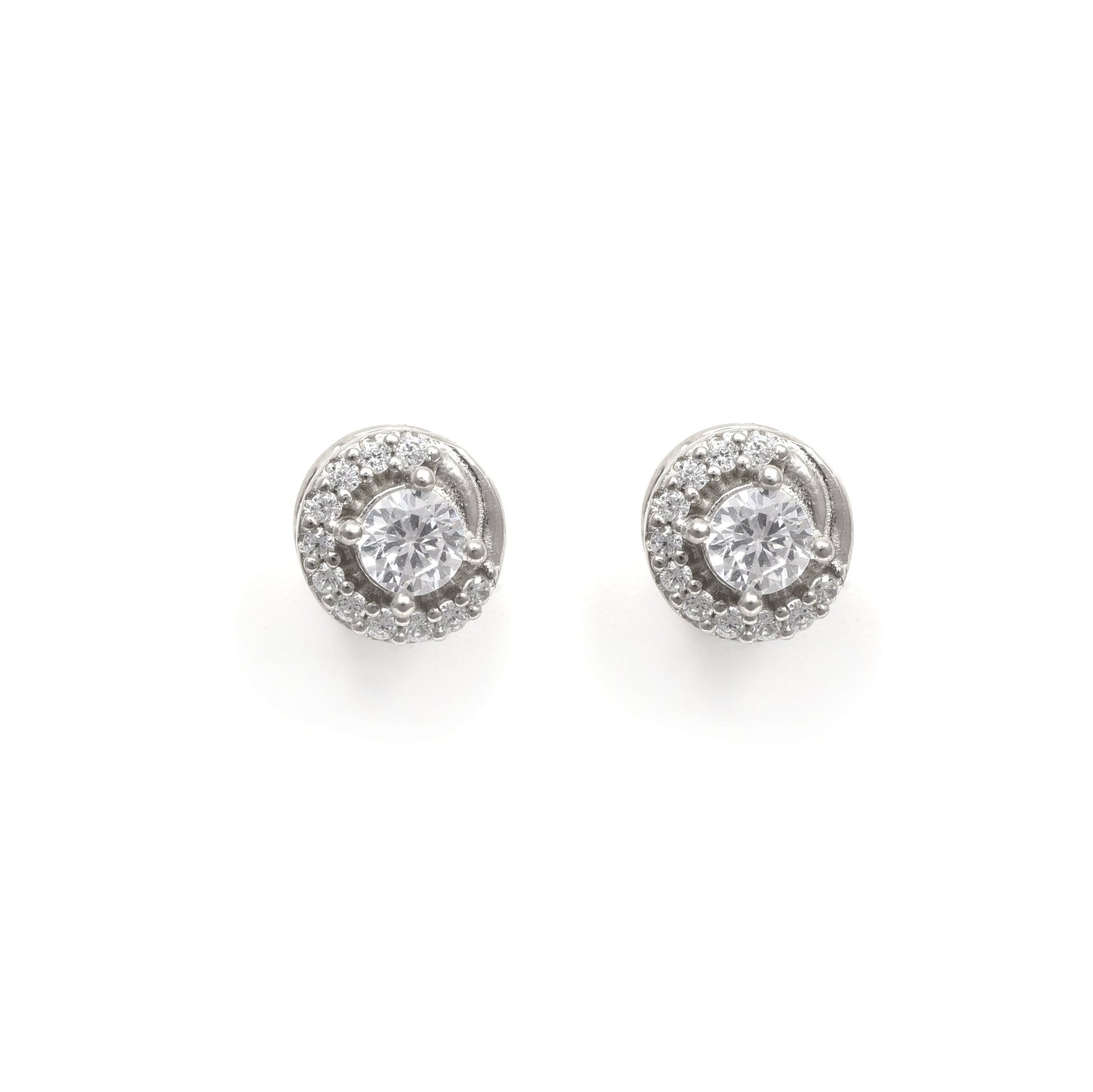 The Radiant Halo Earrings - Vinayak - House of Silver