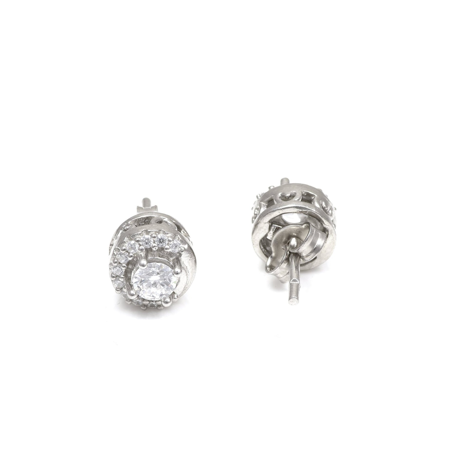 The Radiant Halo Earrings - Vinayak - House of Silver