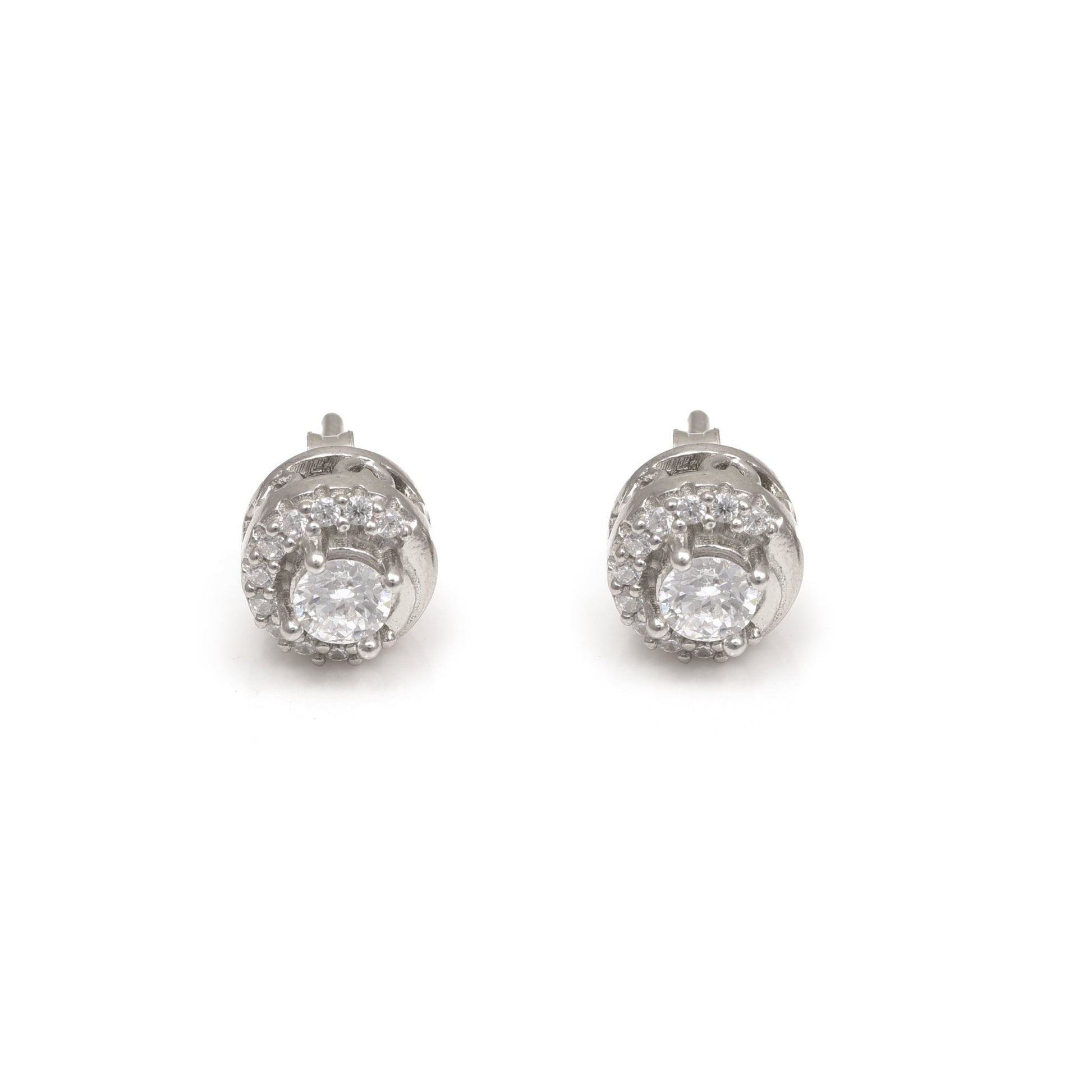 The Radiant Halo Earrings - Vinayak - House of Silver