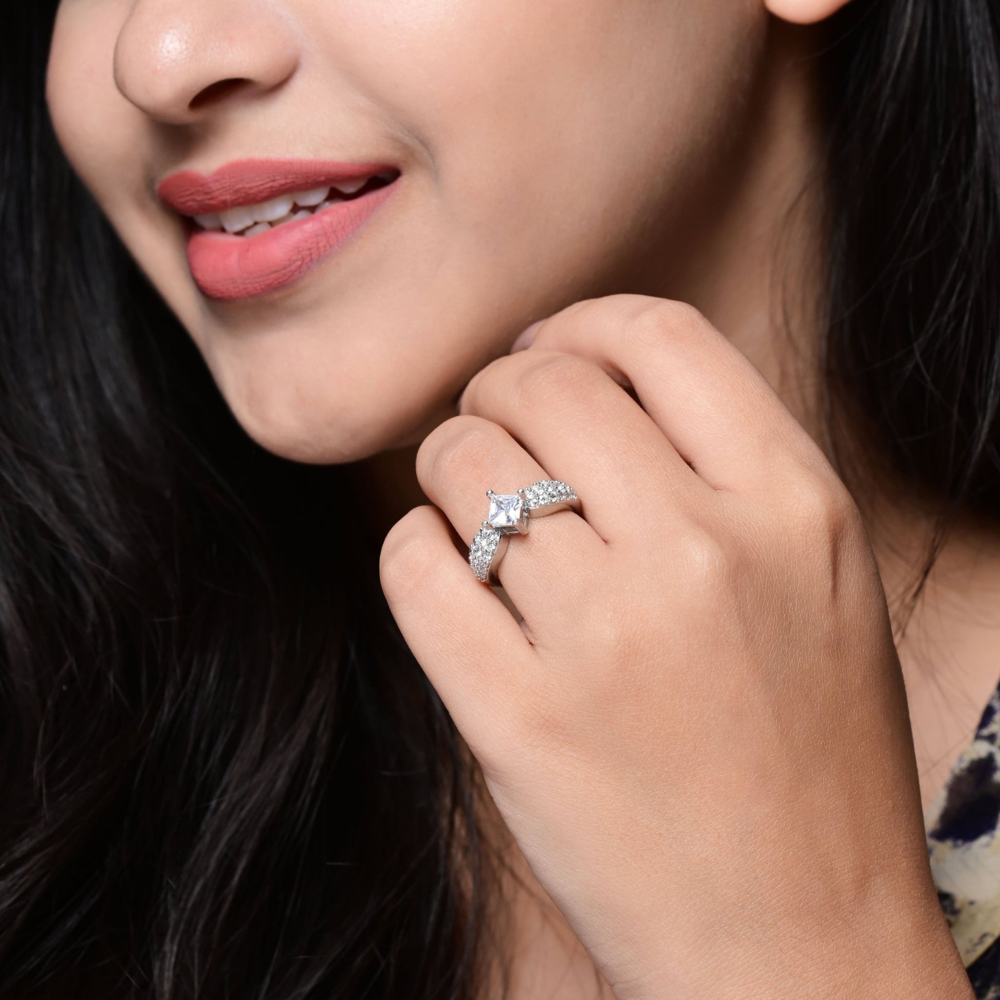 The Radiant Majesty Zirconia Ring - Vinayak - House of Silver