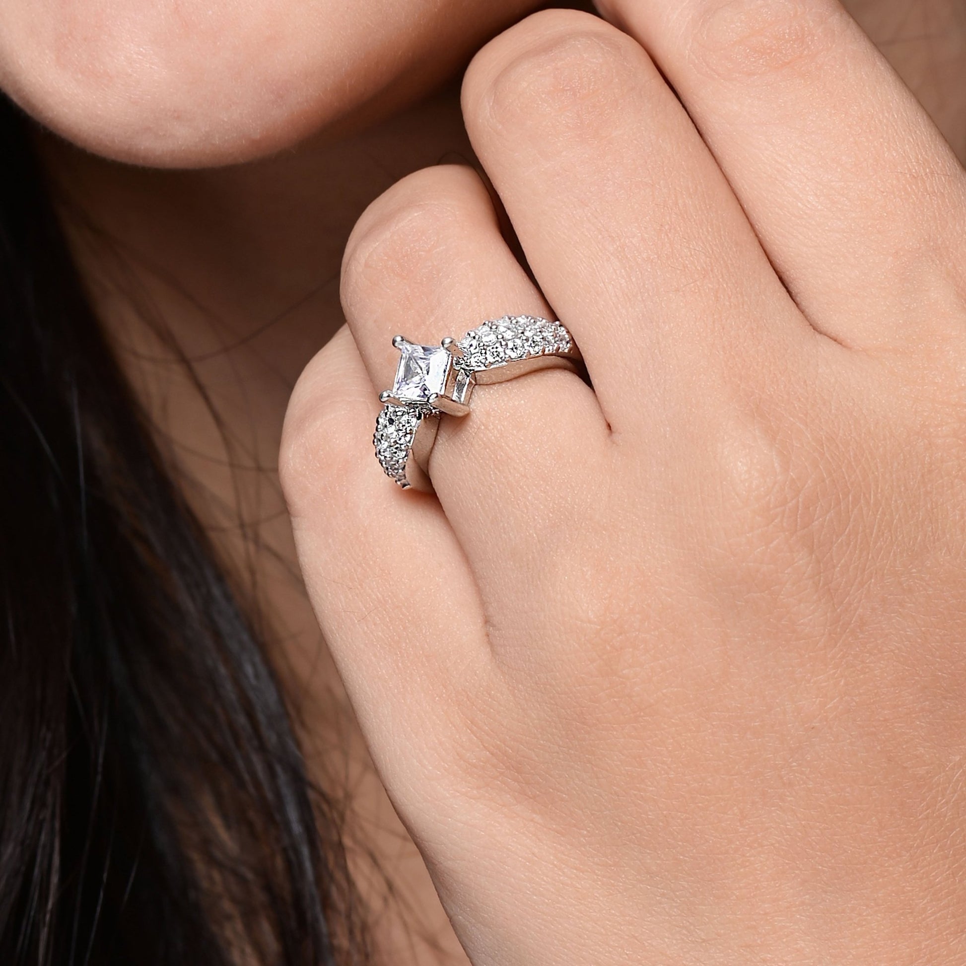 The Radiant Majesty Zirconia Ring - Vinayak - House of Silver