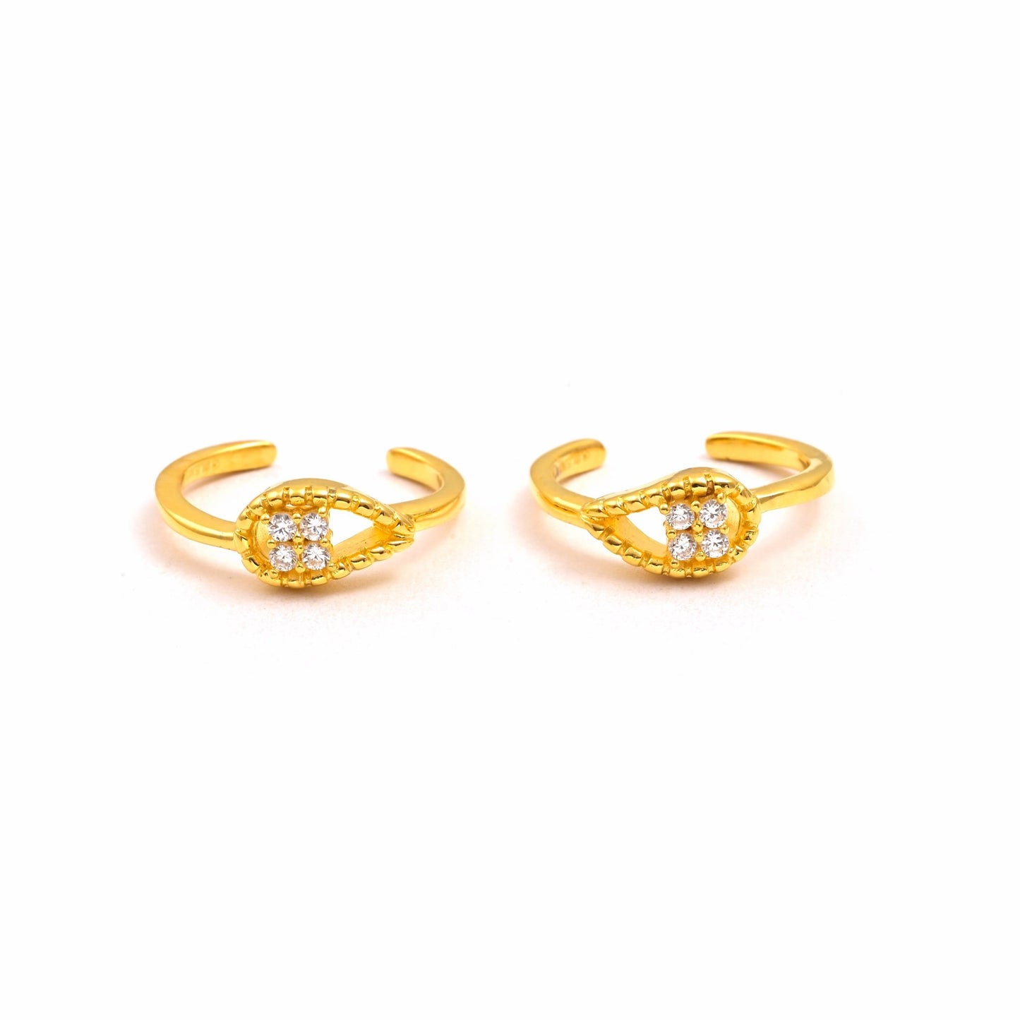 The Radiant Touch Silver Toe Ring - Vinayak - House of Silver