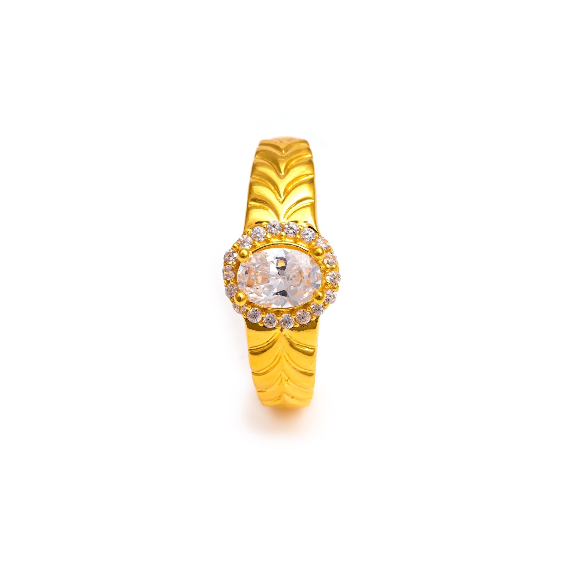 The Round Solitaire Zirconia Ring - Vinayak - House of Silver