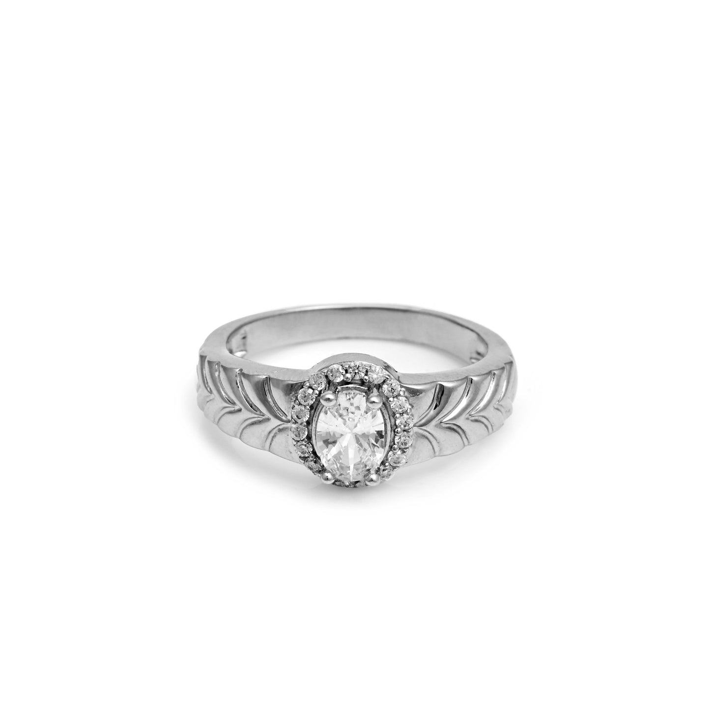 The Round Solitaire Zirconia Ring - Vinayak - House of Silver