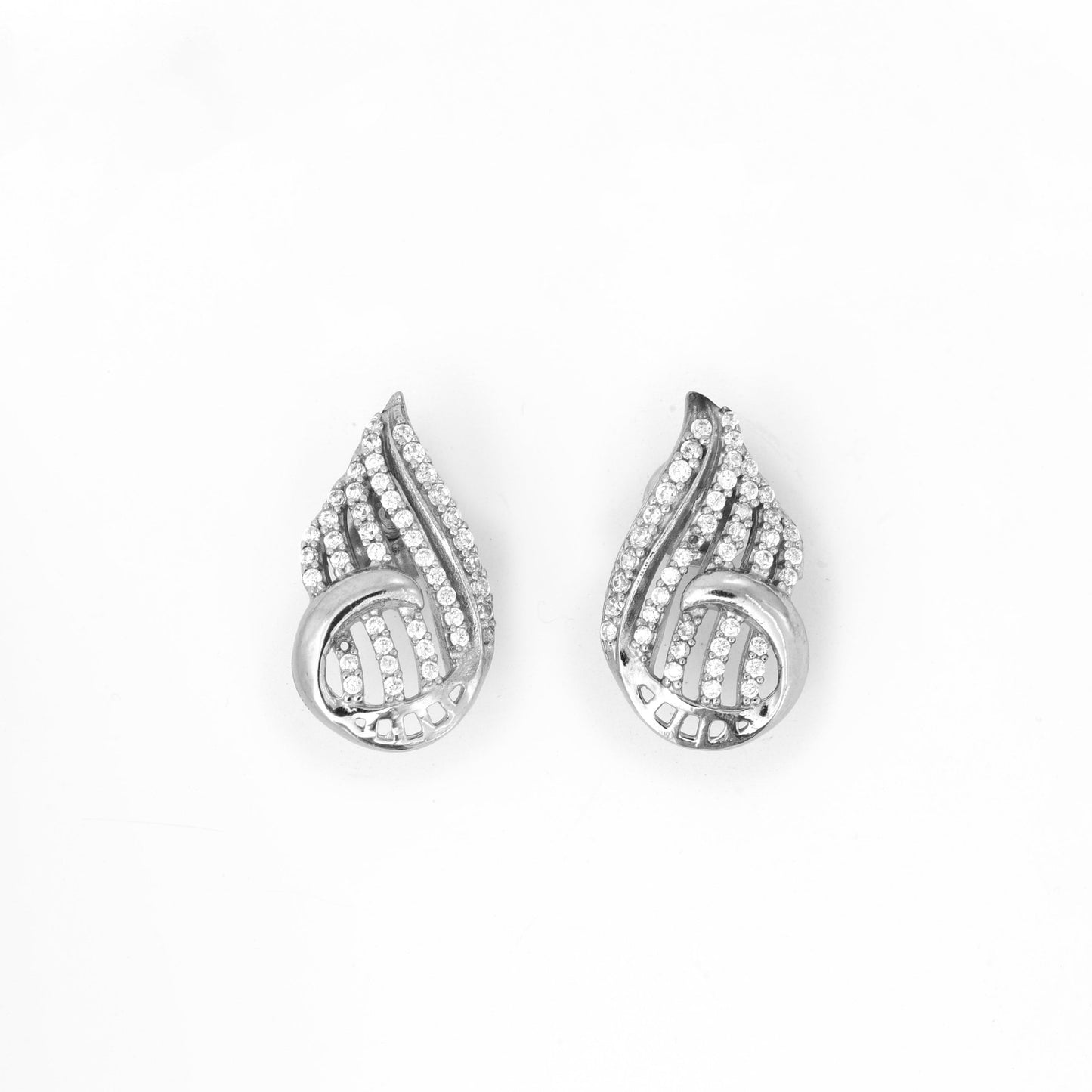 The Serene Gleam Zirconia Necklace Set - Vinayak - House of Silver