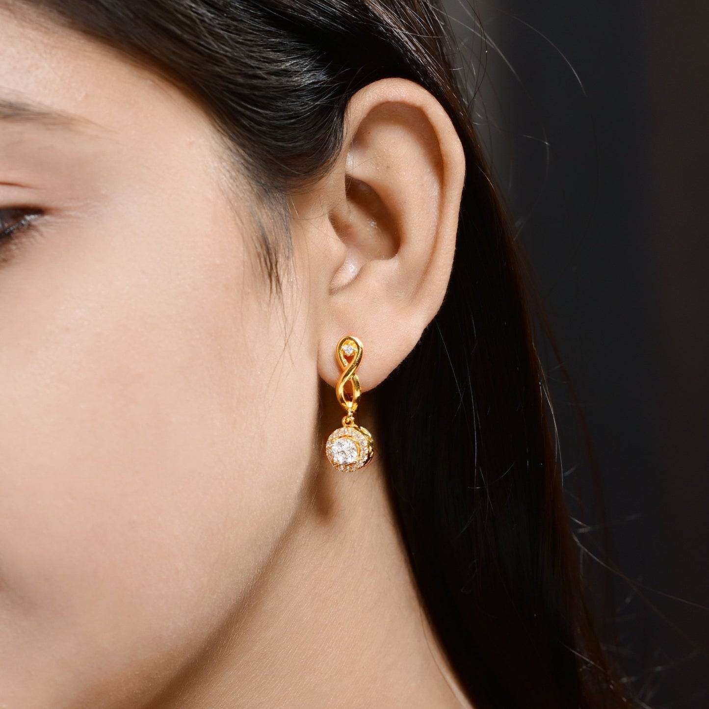The Shimmering Dangle Earrings - Vinayak - House of Silver