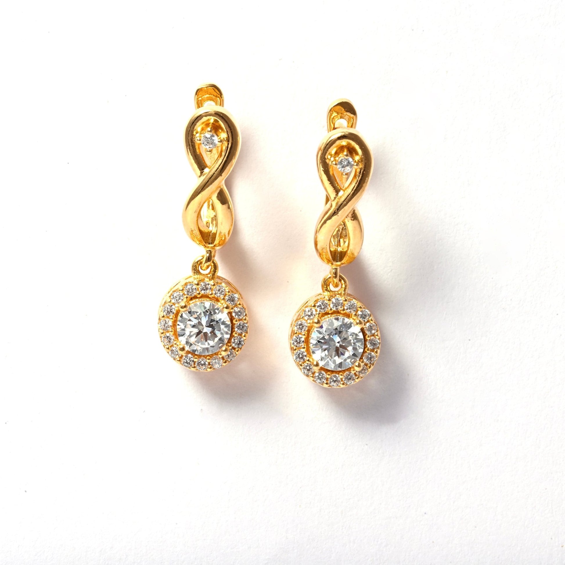 The Shimmering Dangle Earrings - Vinayak - House of Silver