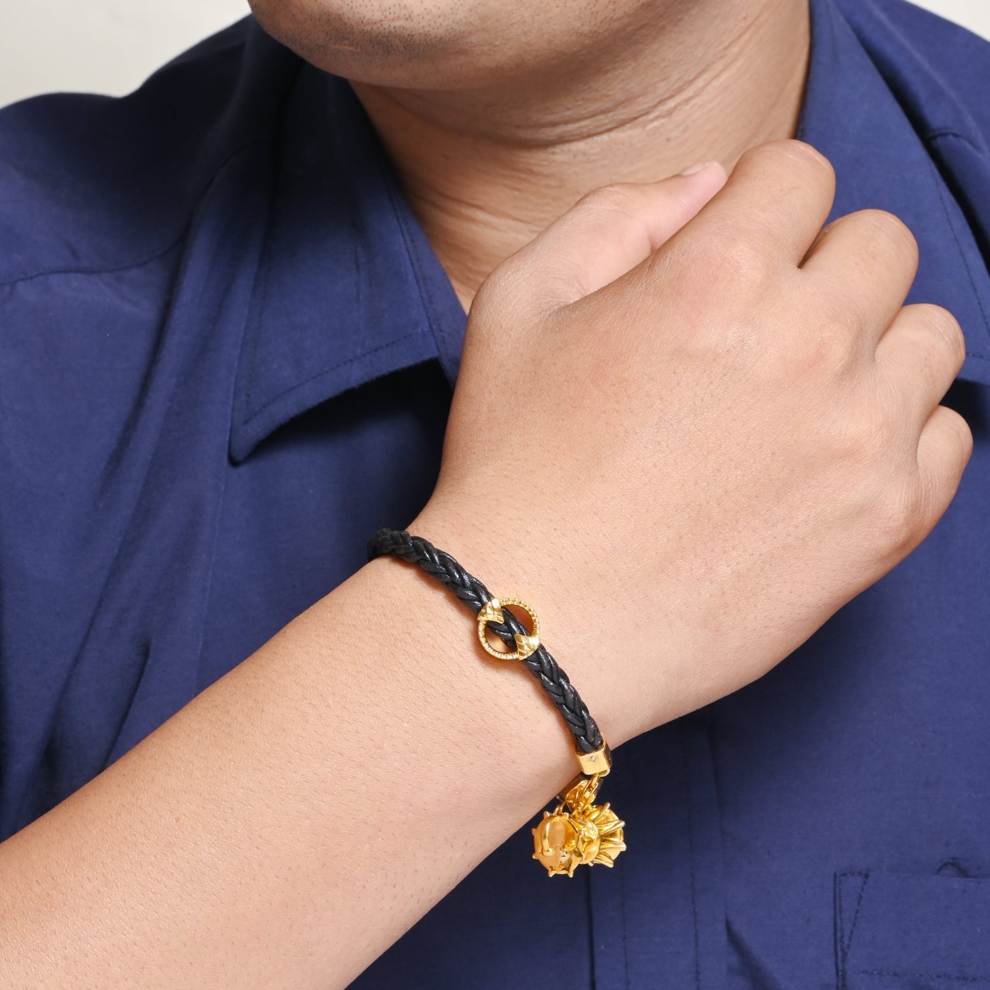 The Shiv Dhvani Silver Belt Bracelet - Vinayak - House of Silver