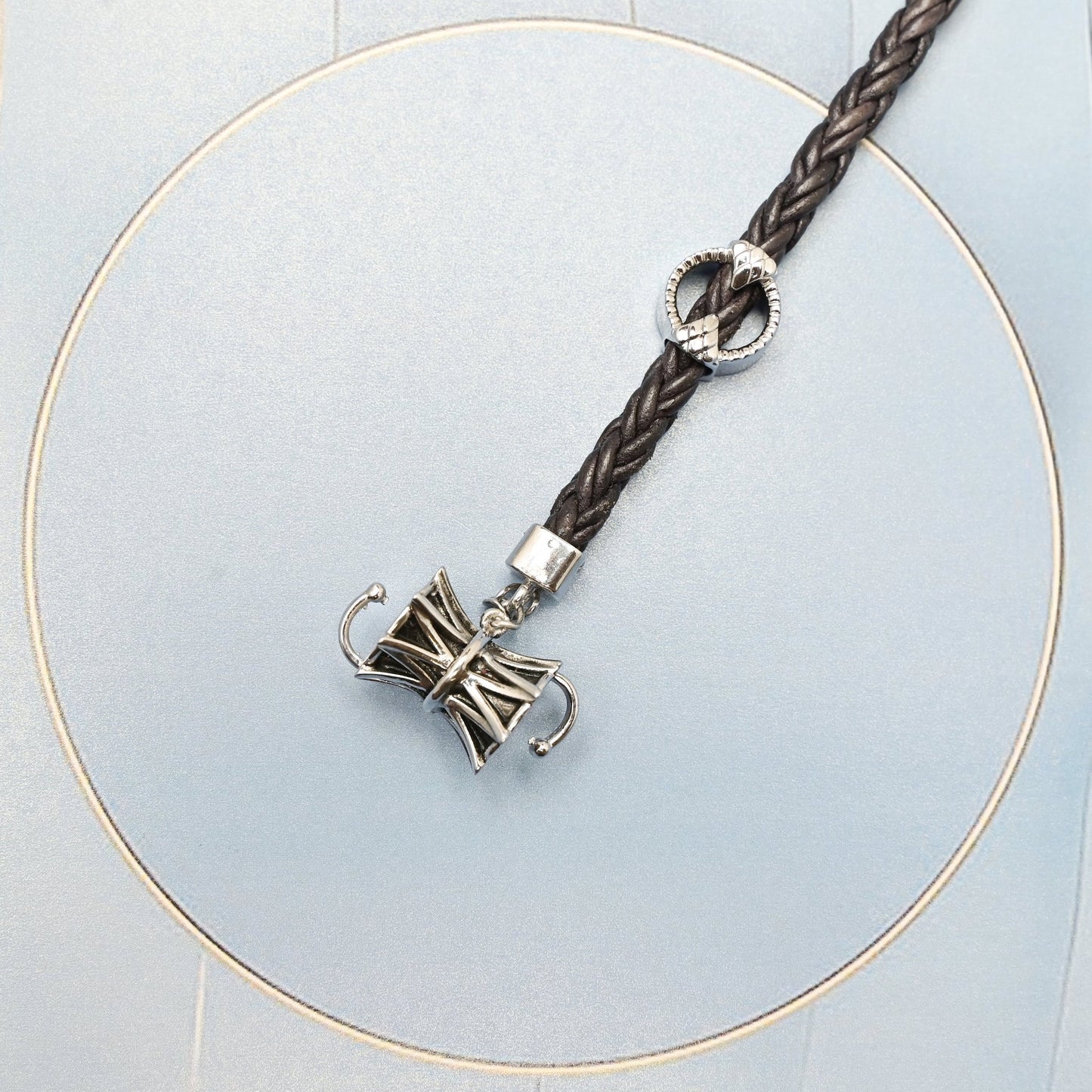 The Shiv Dhvani Silver Belt Bracelet - Vinayak - House of Silver