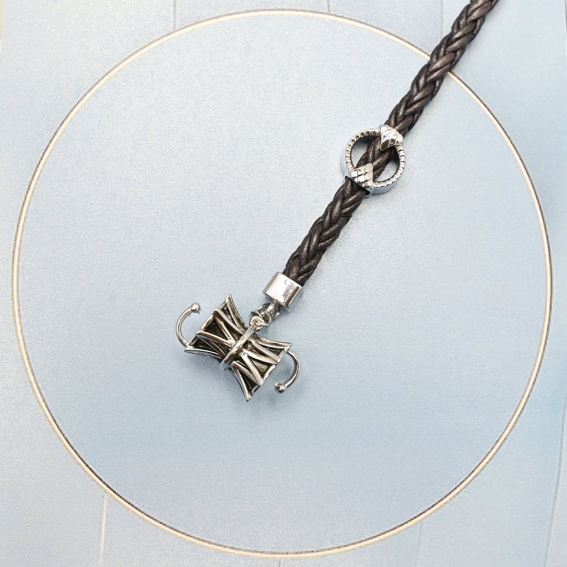 The Shiv Dhvani Silver Belt Bracelet - Vinayak - House of Silver