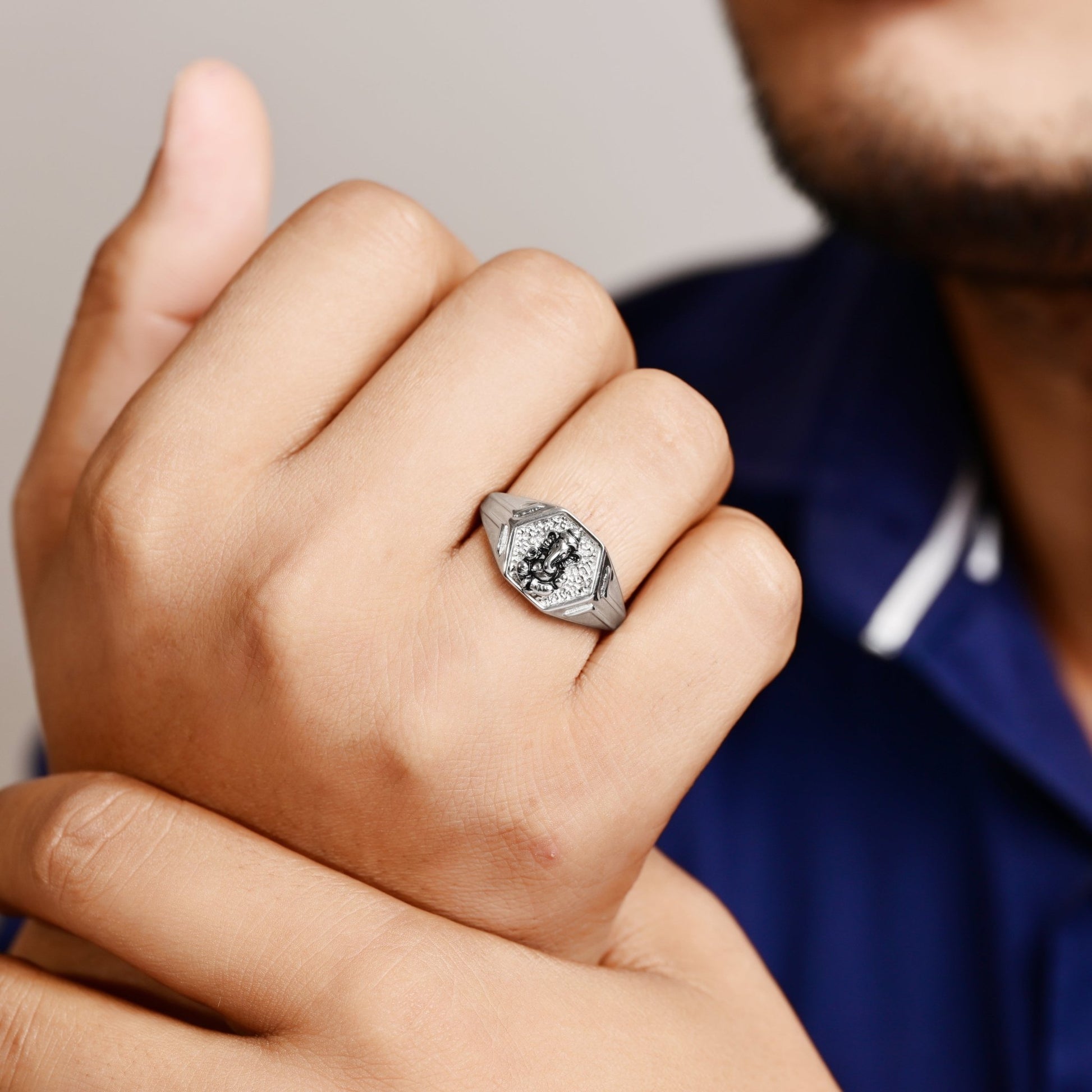 The Shri Ganesha Silver Ring - Vinayak - House of Silver