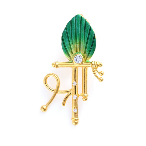 The Shri Zirconia Silver Pendant