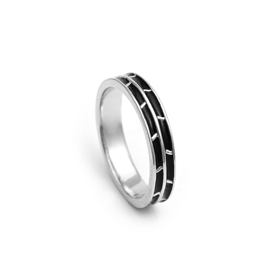 The Silver Noir Band Ring - Vinayak - House of Silver