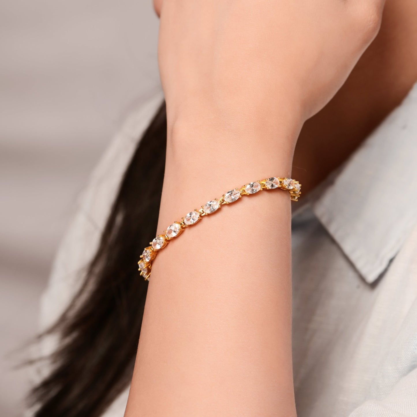 The Silver Tennis Bracelet - Vinayak - House of Silver