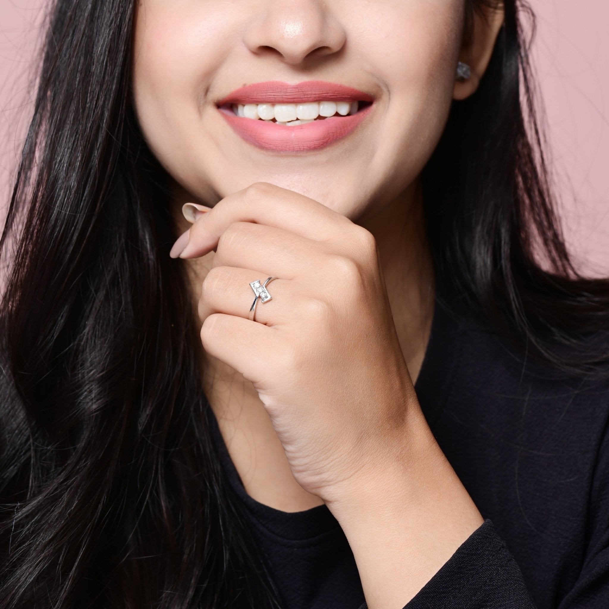 The Subtle Charm Zirconia Ring - Vinayak - House of Silver