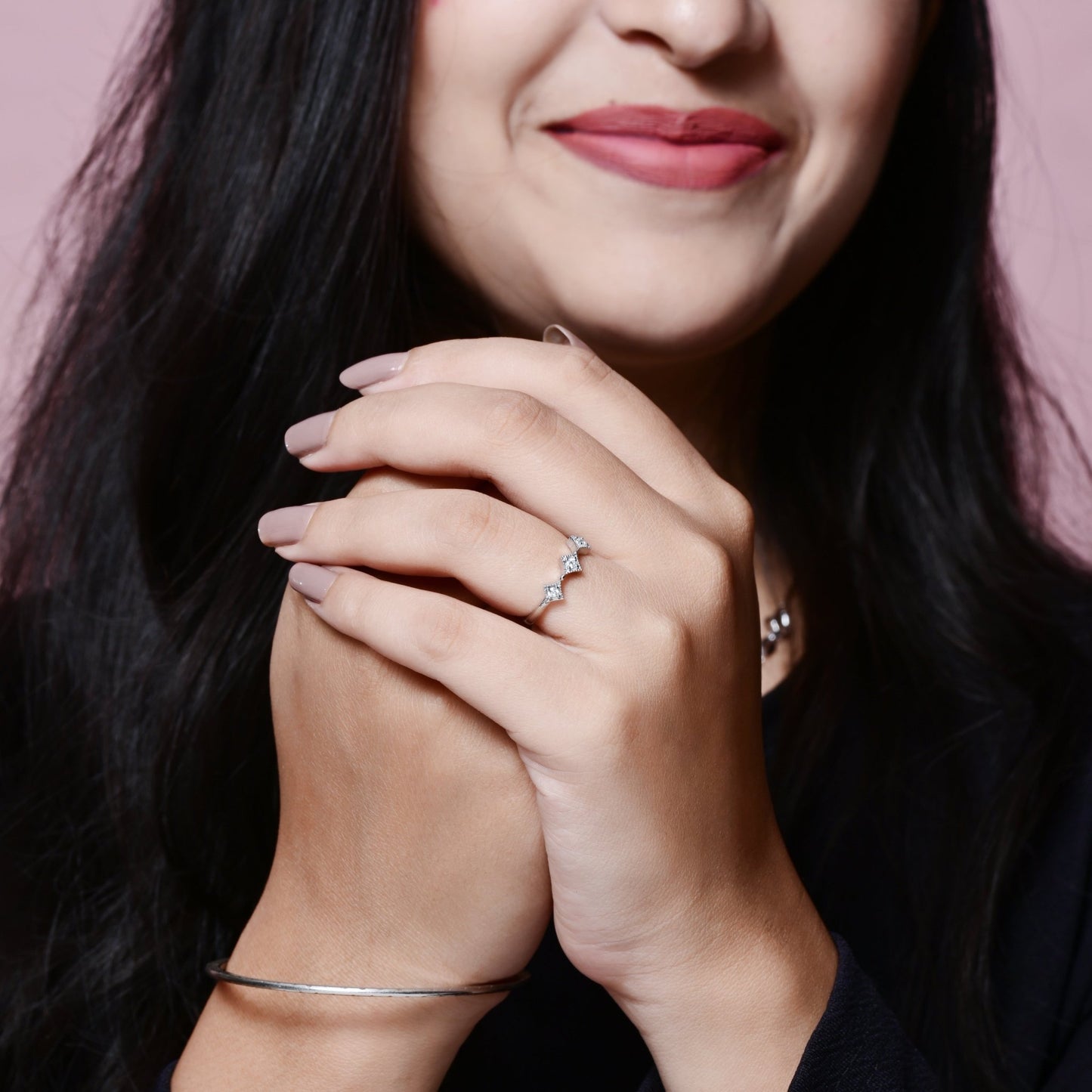 The Subtle Elegance Zirconia Ring - Vinayak - House of Silver