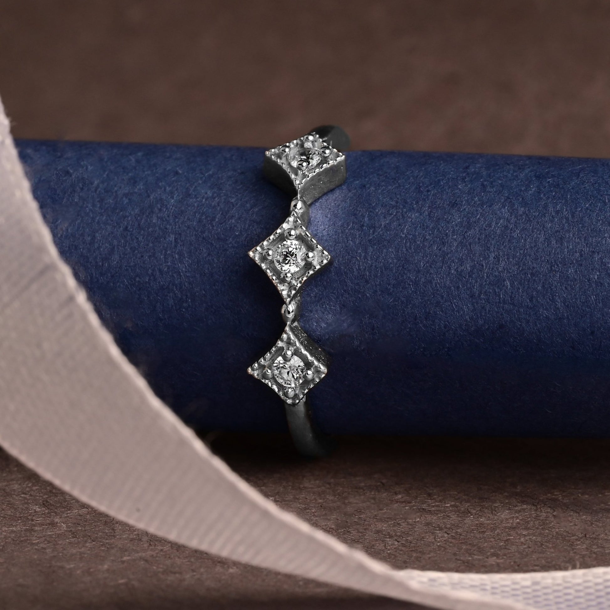 The Subtle Elegance Zirconia Ring - Vinayak - House of Silver